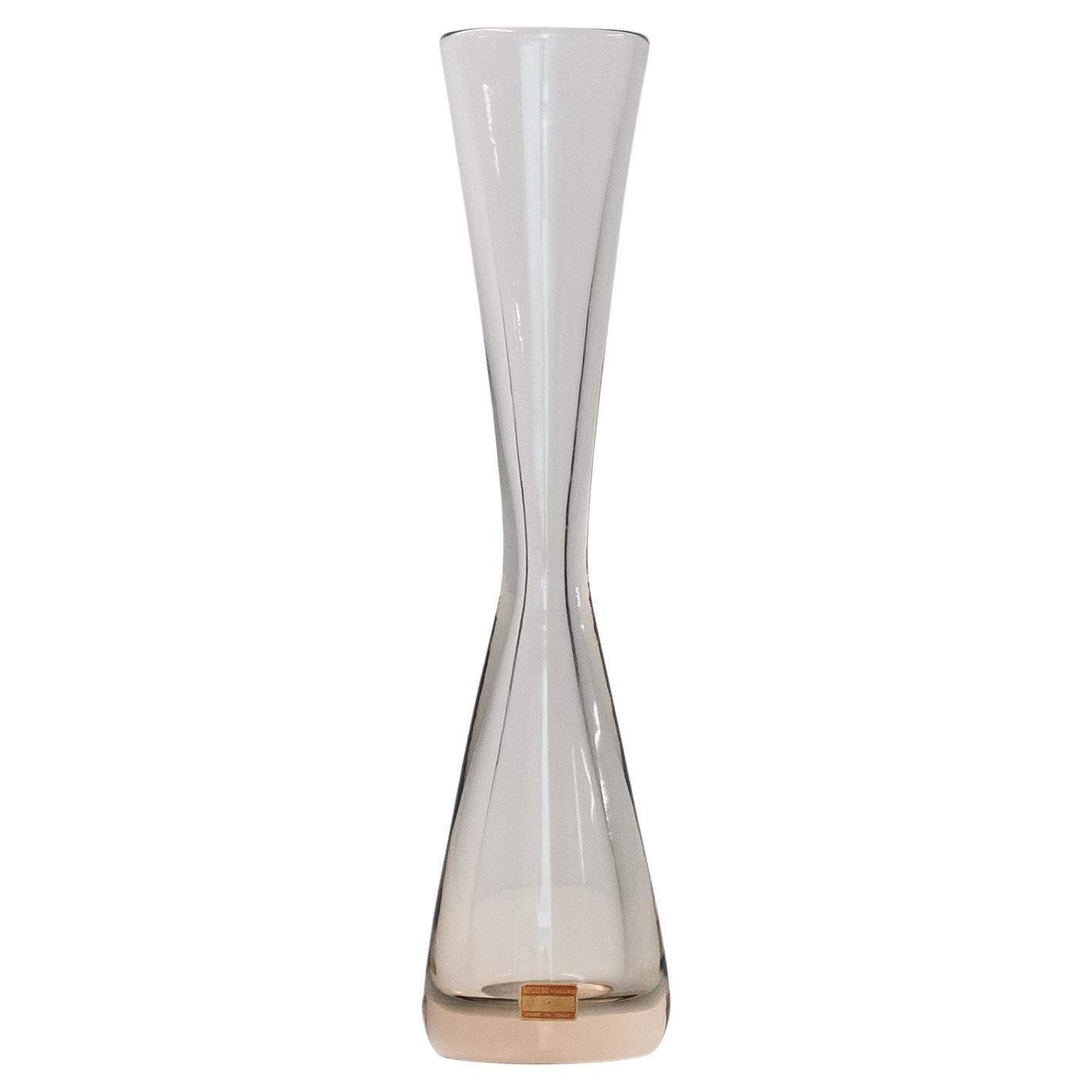 Seguso Light Purple Bottle Vase Signed