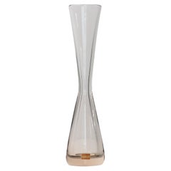 Seguso Light Purple Bottle Vase Signed