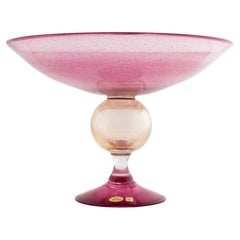 Seguso Manner Murano Glass Monumental Compote