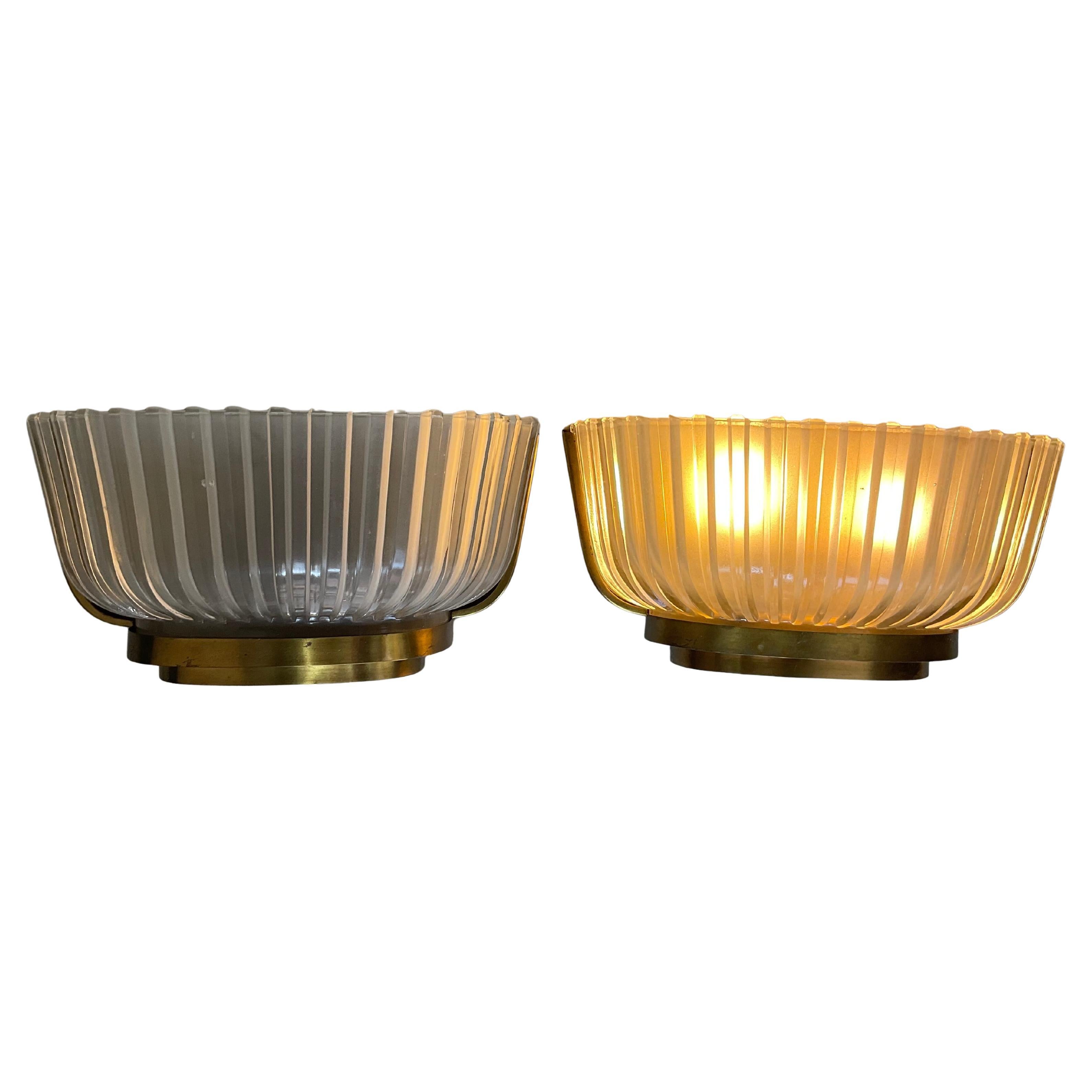 SEGUSO - MURANO 1940 - Pair of wall sconces - Made in. ITALY.