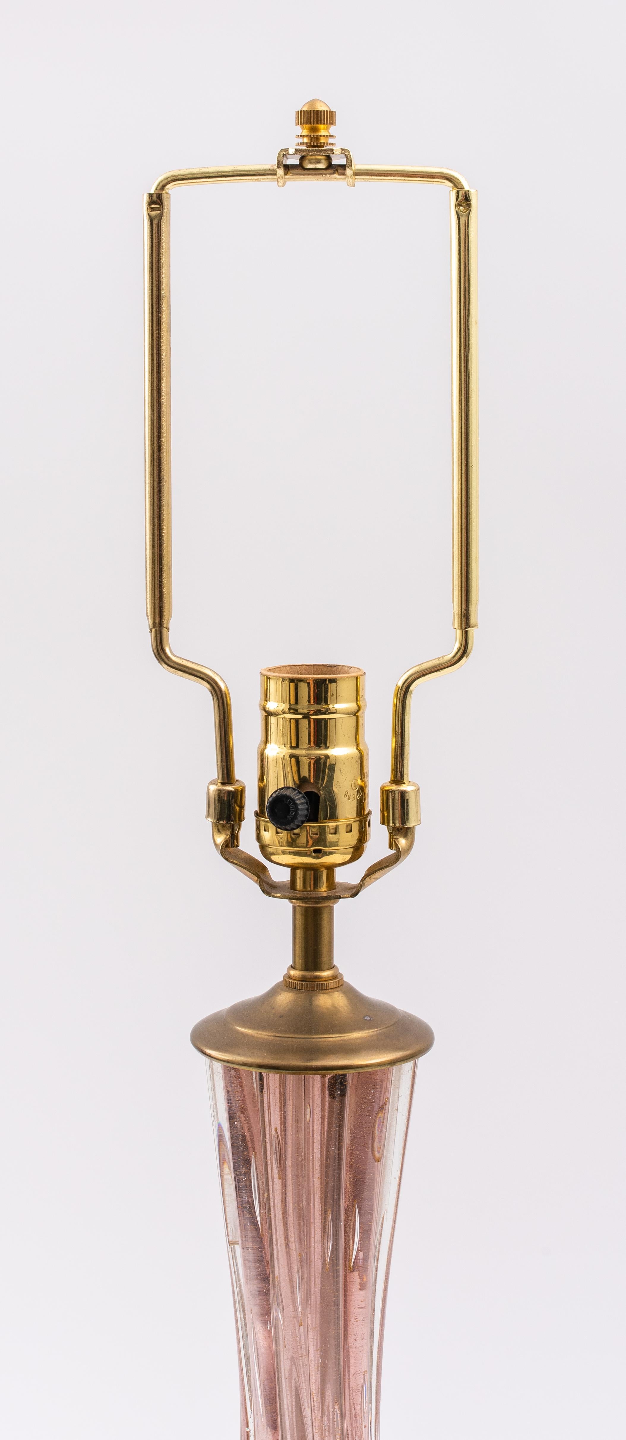 Seguso Murano Bullicante Glass Table Lamp In Good Condition In New York, NY