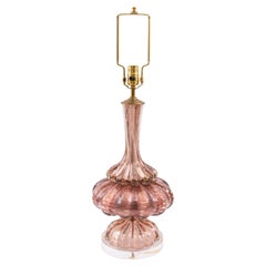 Seguso Murano Bullicante Glass Table Lamp