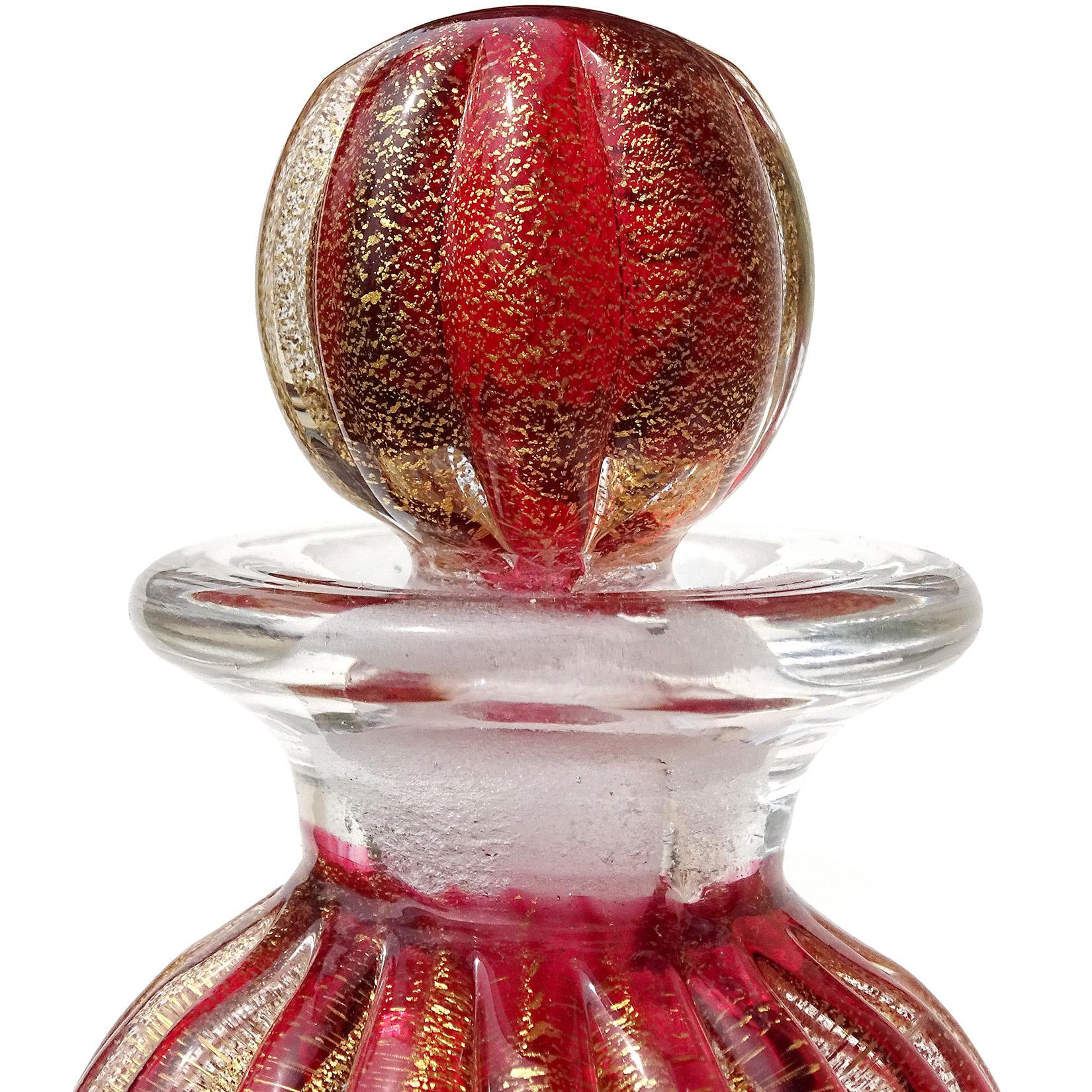 vintage red perfume bottle