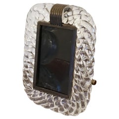 Seguso Murano Frame Murano Glass Brass, 1930, Italy