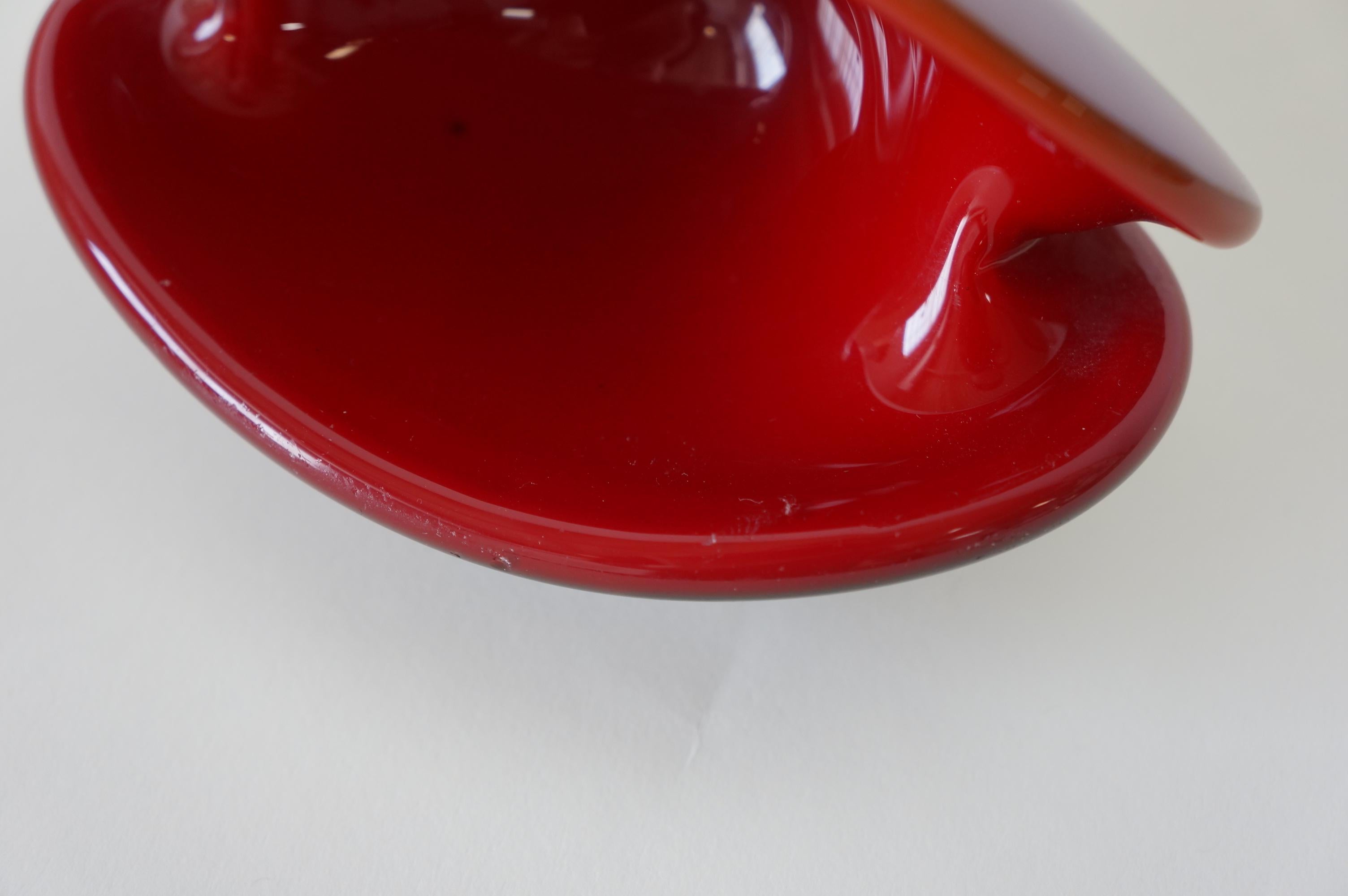Seguso Murano Glass 1960s Clam shaped Shell Bowl, Italy  1
