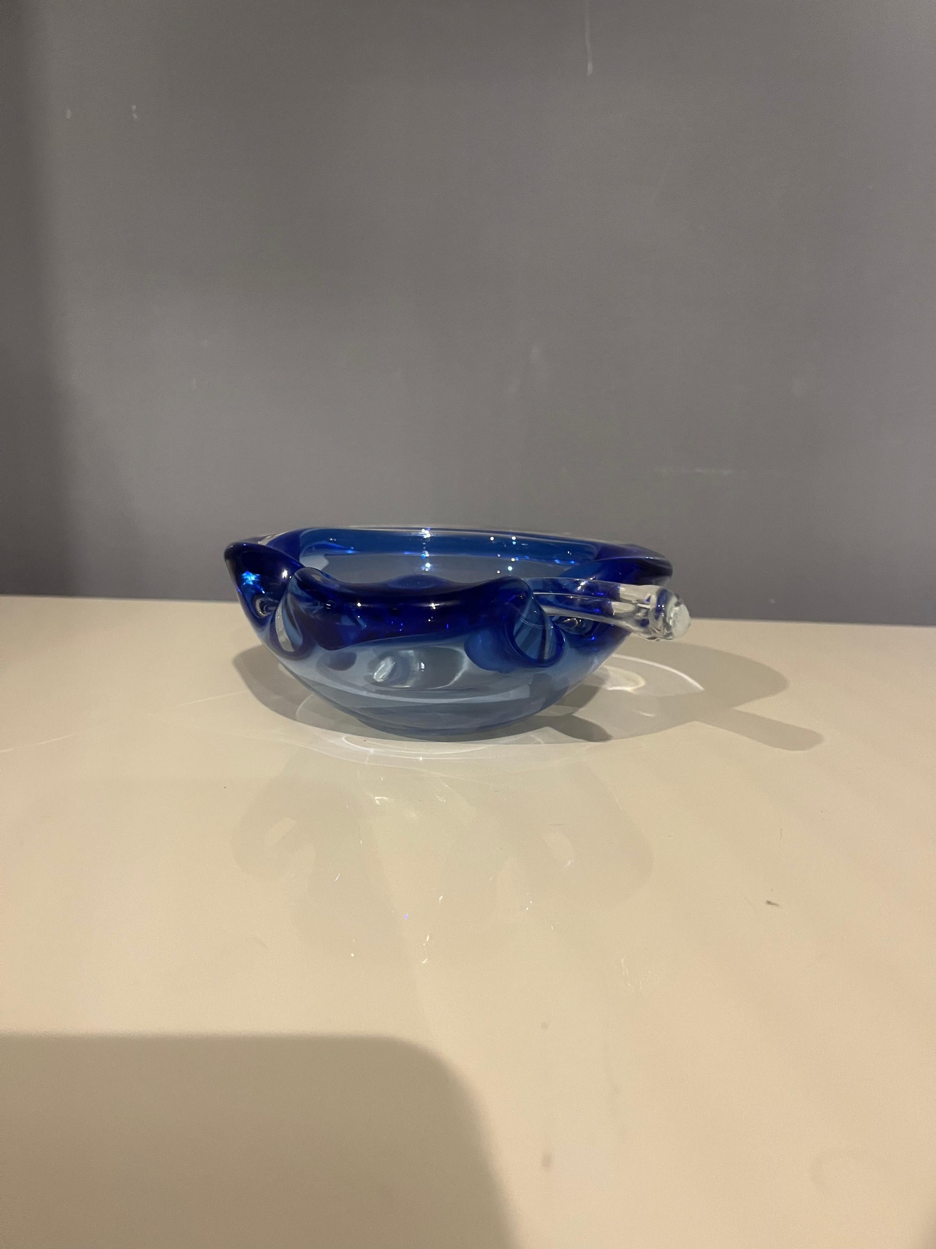 Cendrier Seguso en verre de Murano des années 50 Bon état - En vente à Catania, IT