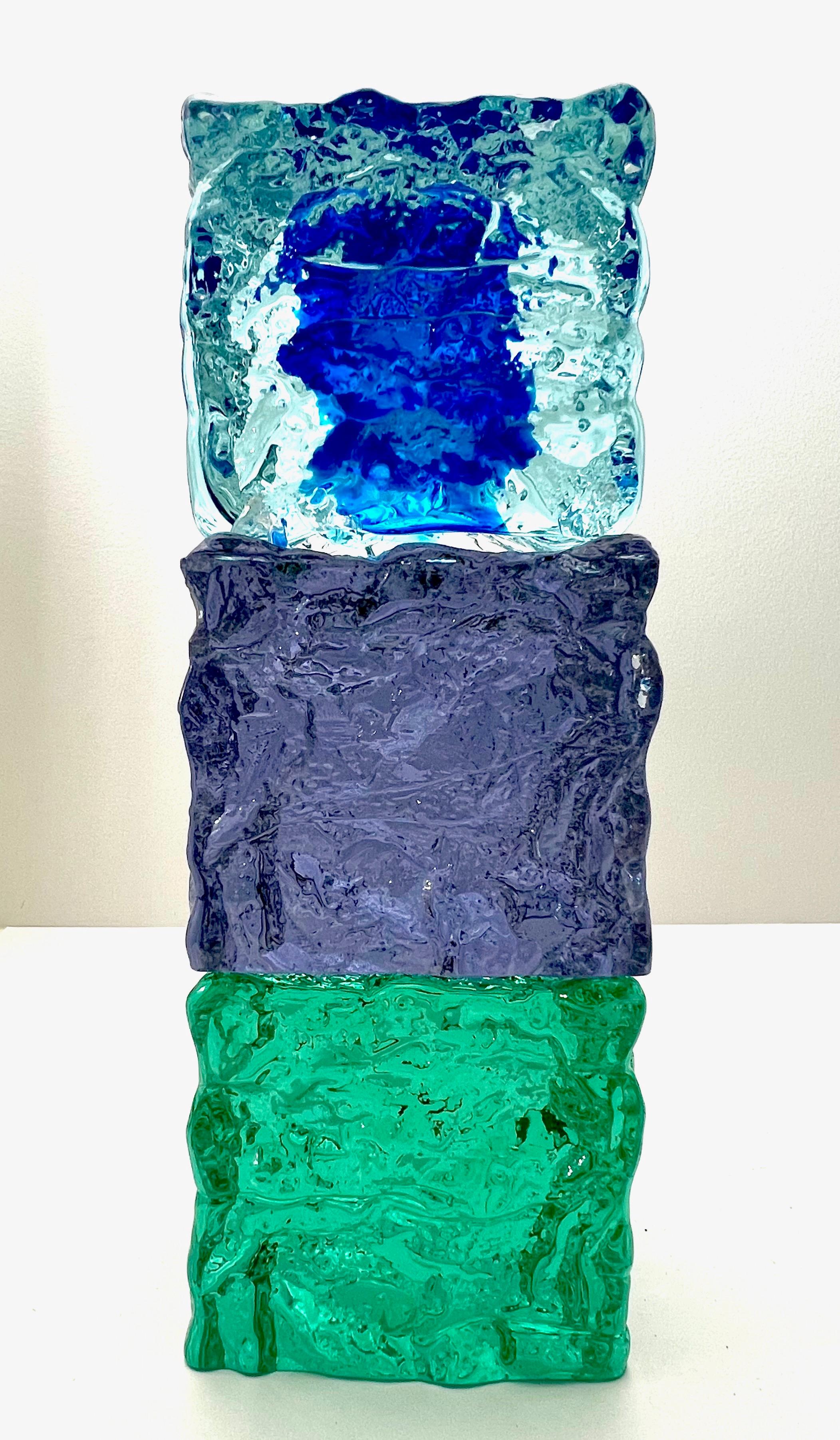 Seguso Murano Glass Block Sculptures Circa 1960's For Sale 1