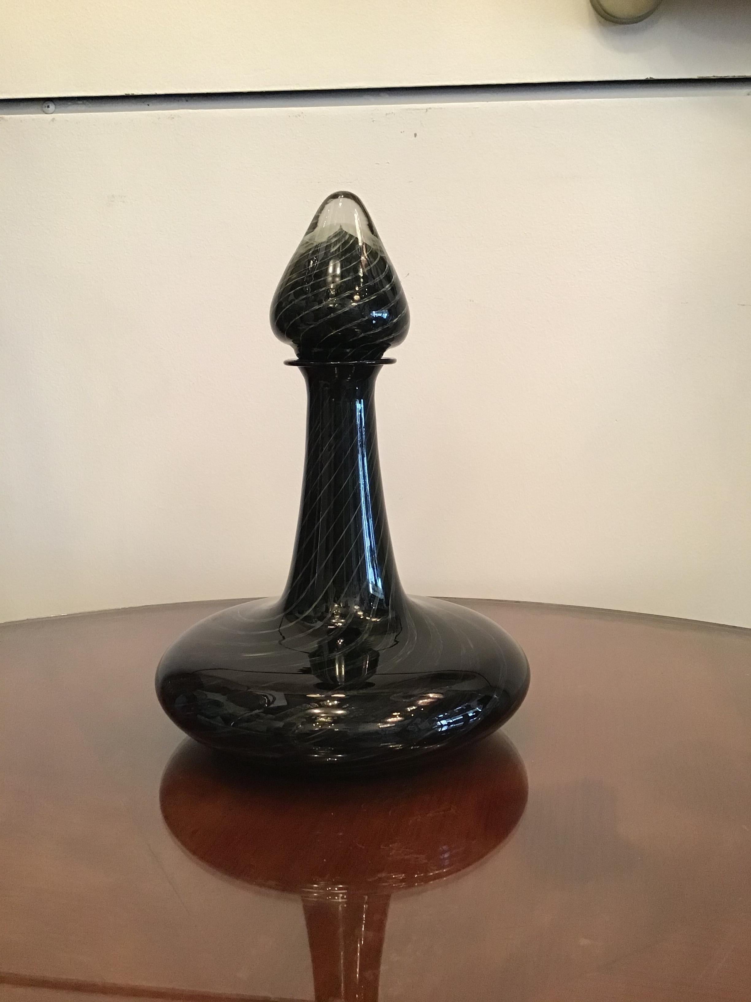 Vetro di Murano Bottiglia in vetro di Murano Seguso 1960 Italia in vendita