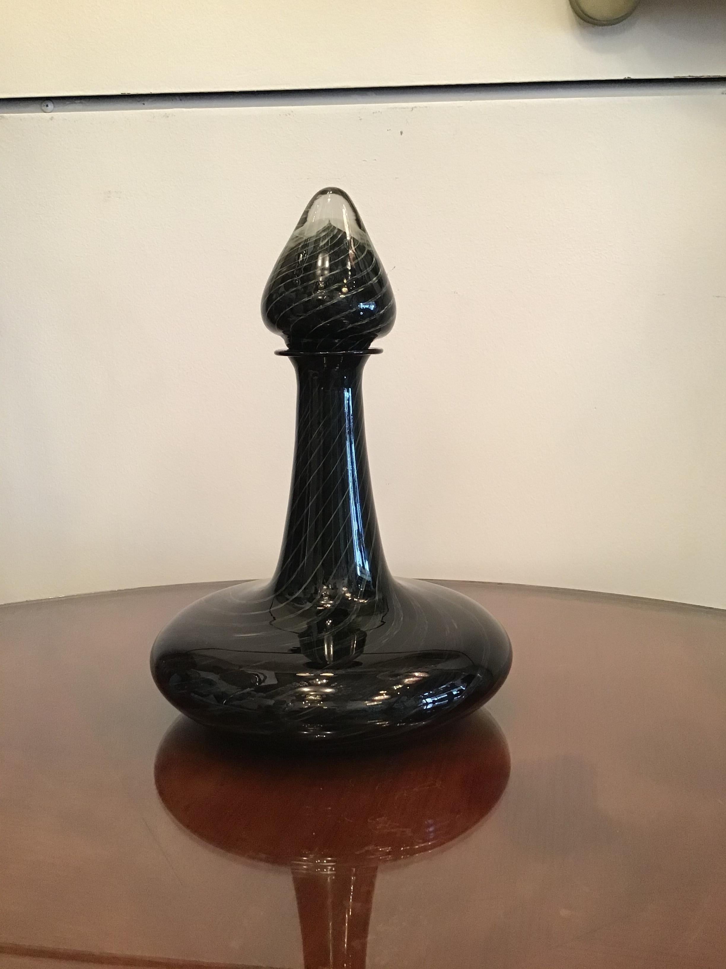 Bottiglia in vetro di Murano Seguso 1960 Italia in vendita 1