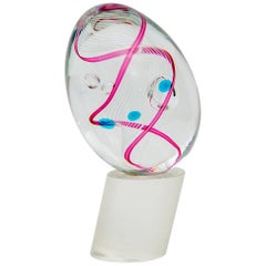 Seguso Murano Glass Egg Form Sculpture