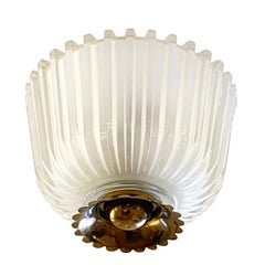 Seguso Murano Glass Flushmount