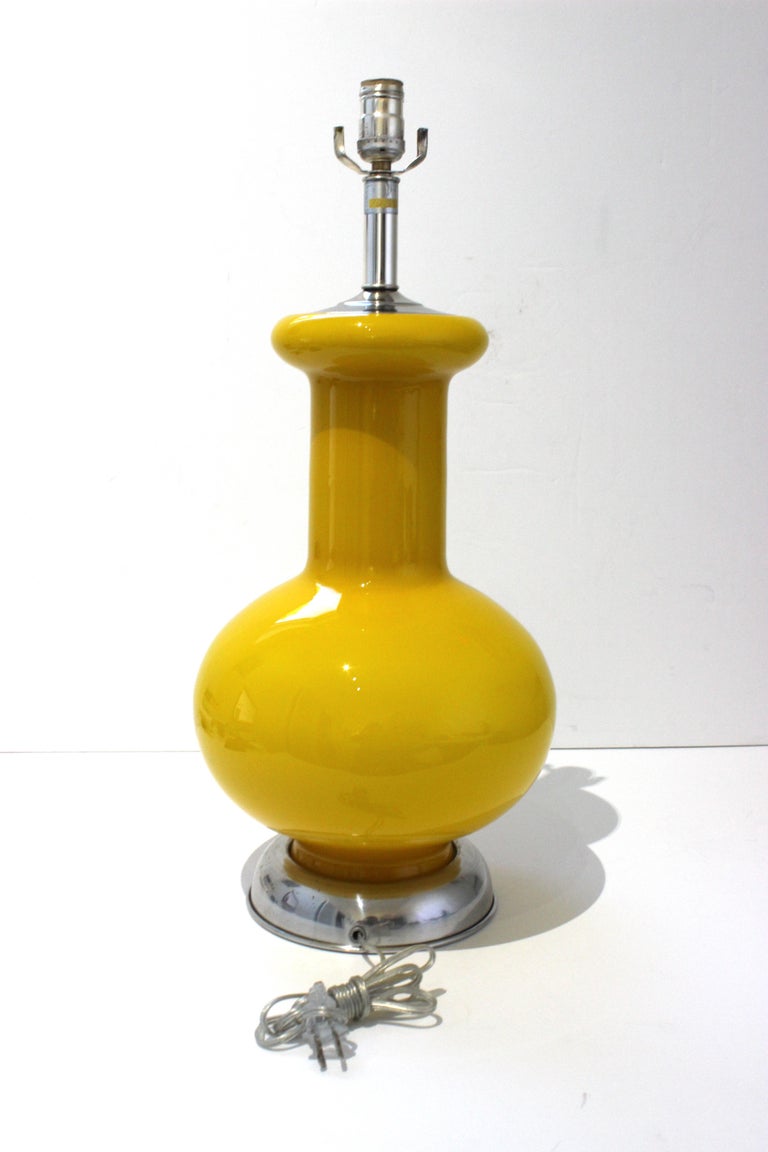 Mid-Century Modern Seguso Murano Glass Lamp for Marbro  For Sale