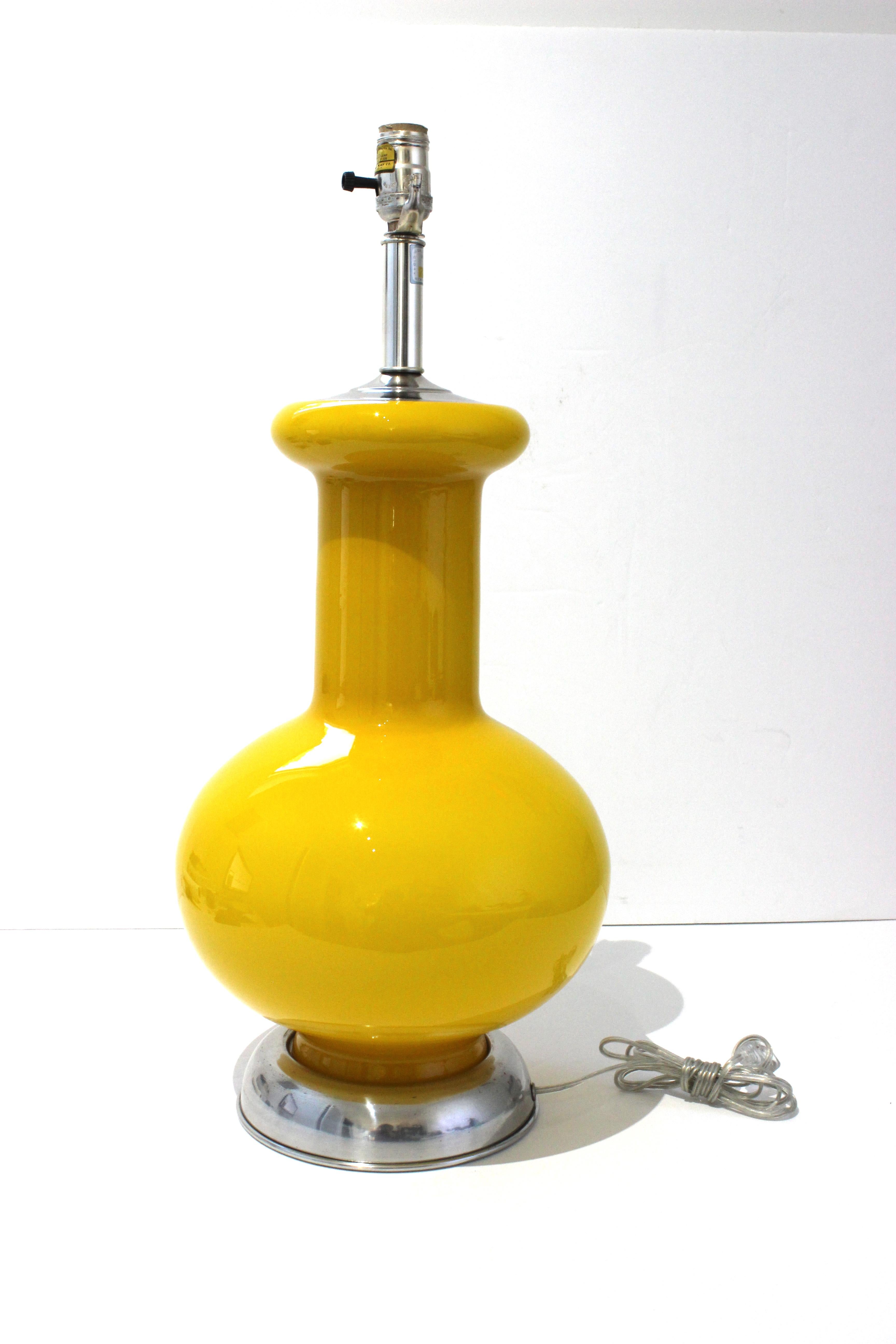 Italian Seguso Murano Glass Lamp for Marbro 