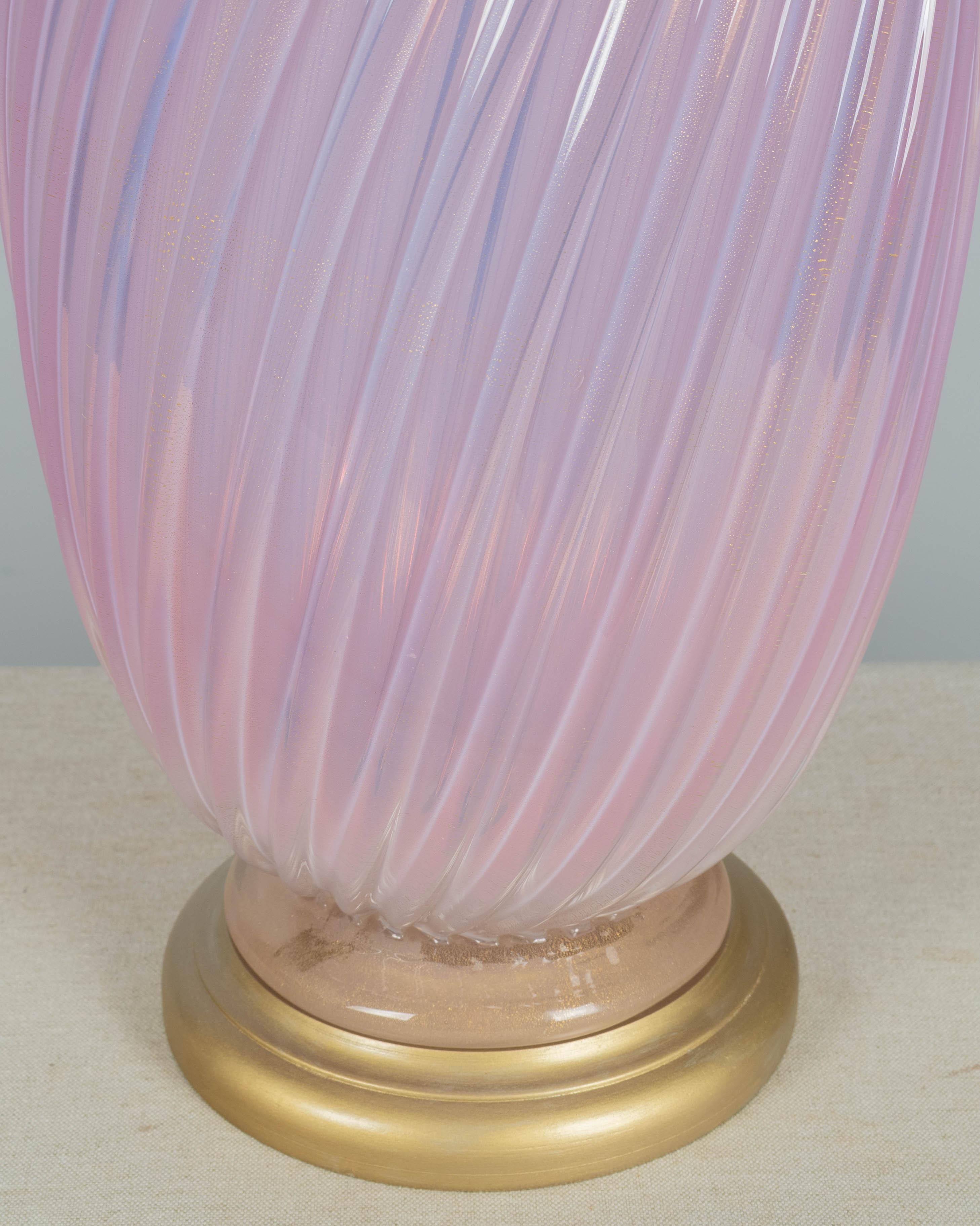 Seguso Murano Glas Mid Century Lampe im Angebot 2