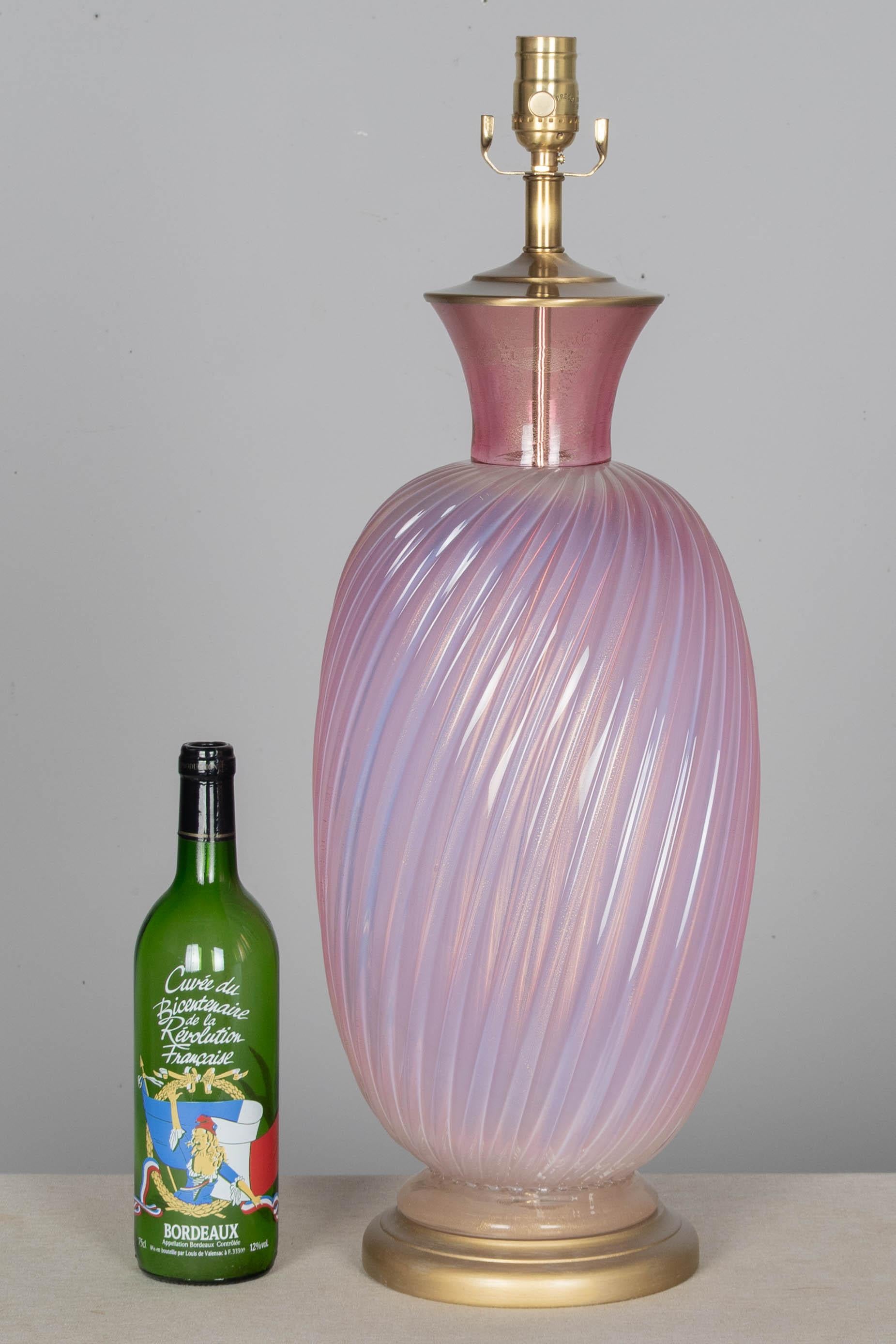 Seguso Murano Glas Mid Century Lampe (Moderne der Mitte des Jahrhunderts) im Angebot