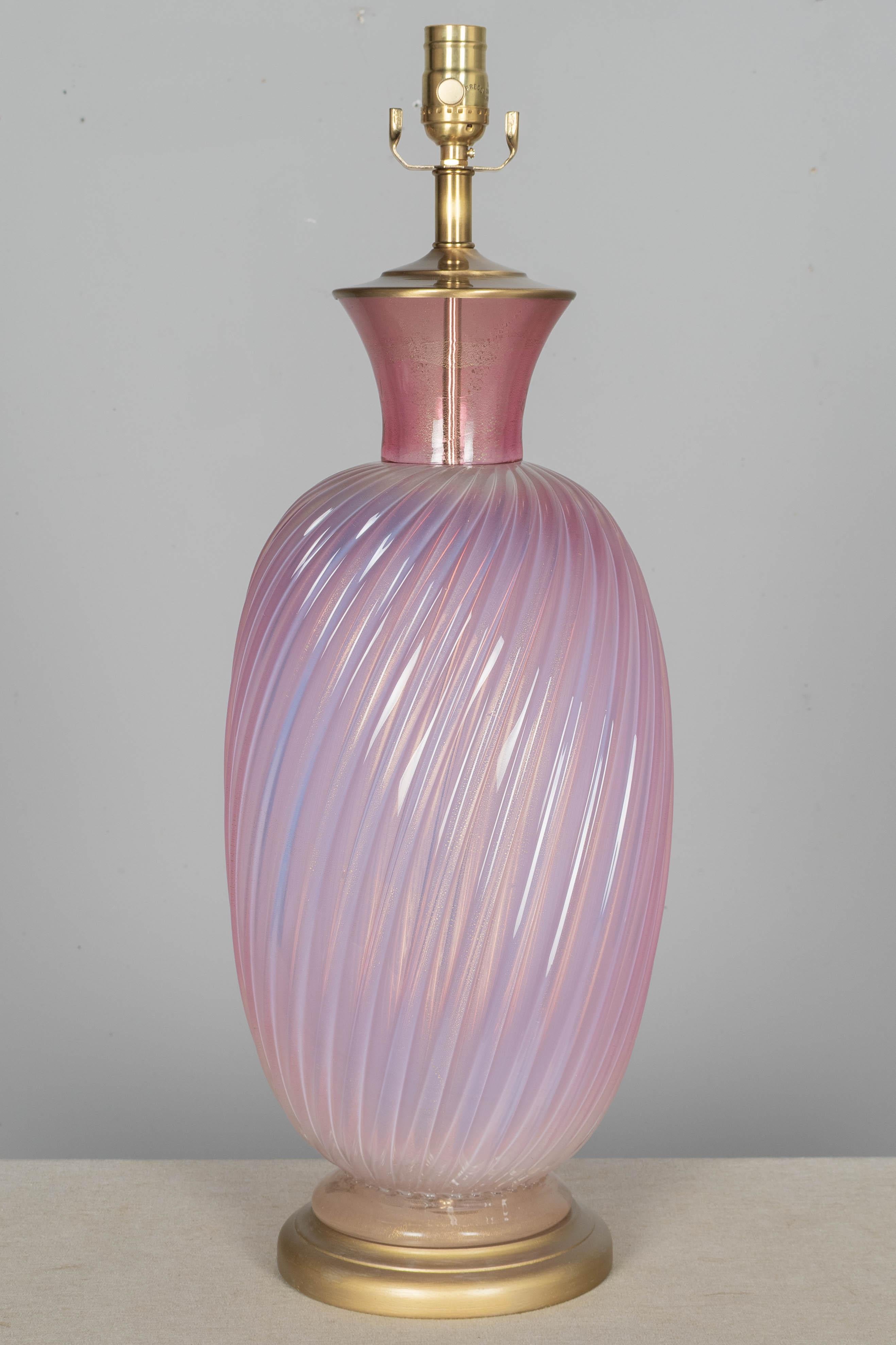 Seguso Murano Glas Mid Century Lampe (Italienisch) im Angebot