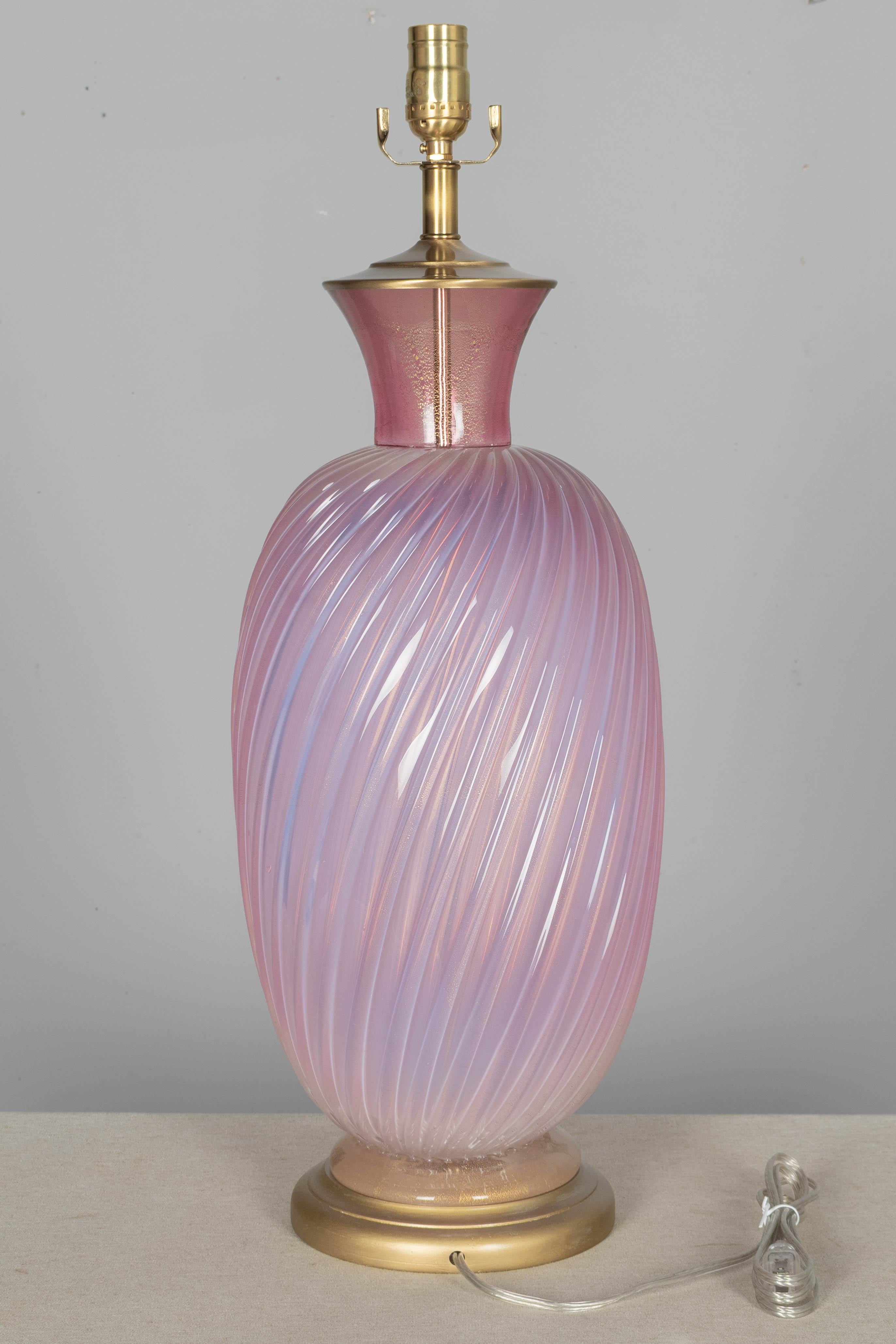 Seguso Murano Glas Mid Century Lampe im Zustand „Gut“ im Angebot in Winter Park, FL