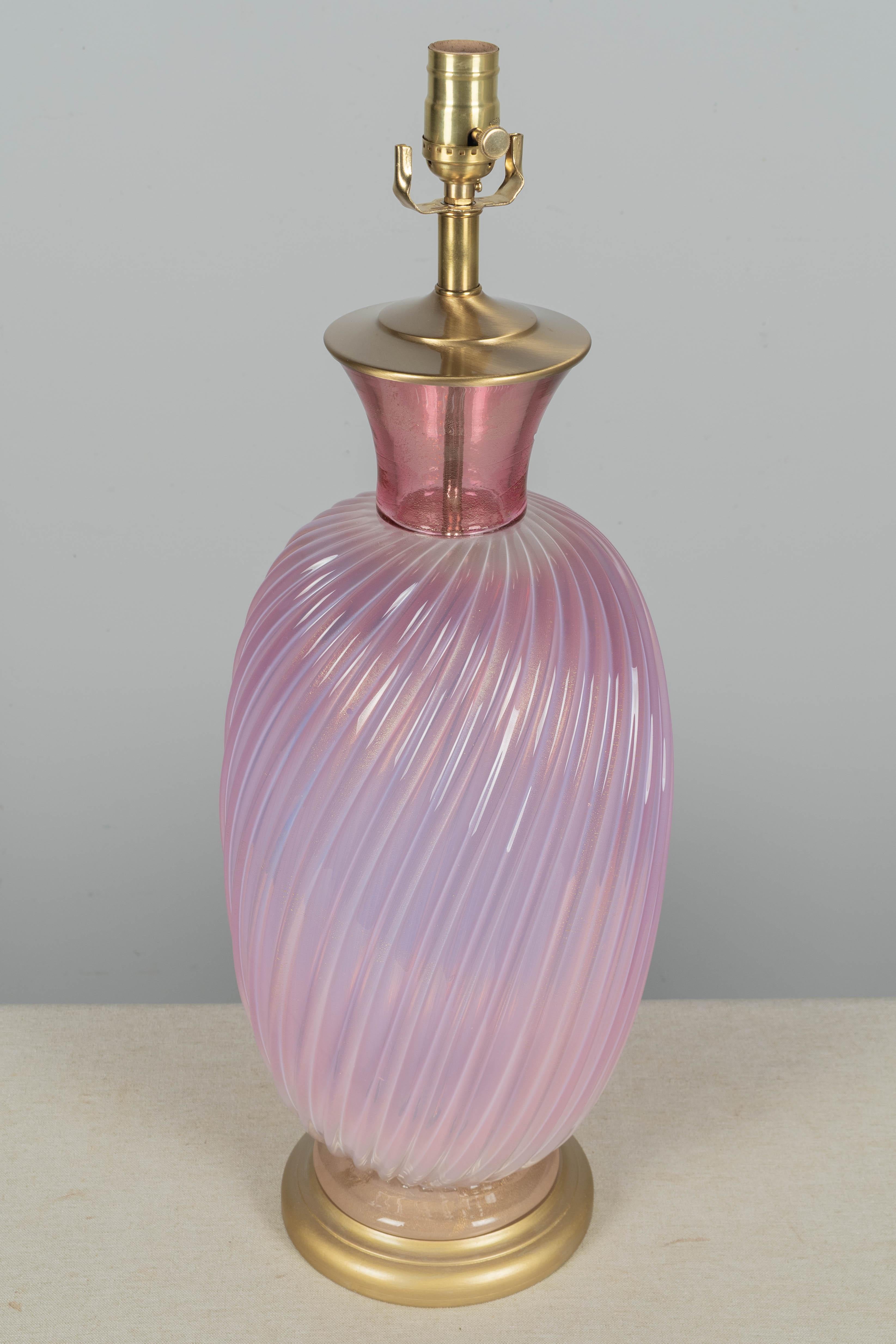 Seguso Murano Glas Mid Century Lampe im Angebot 1