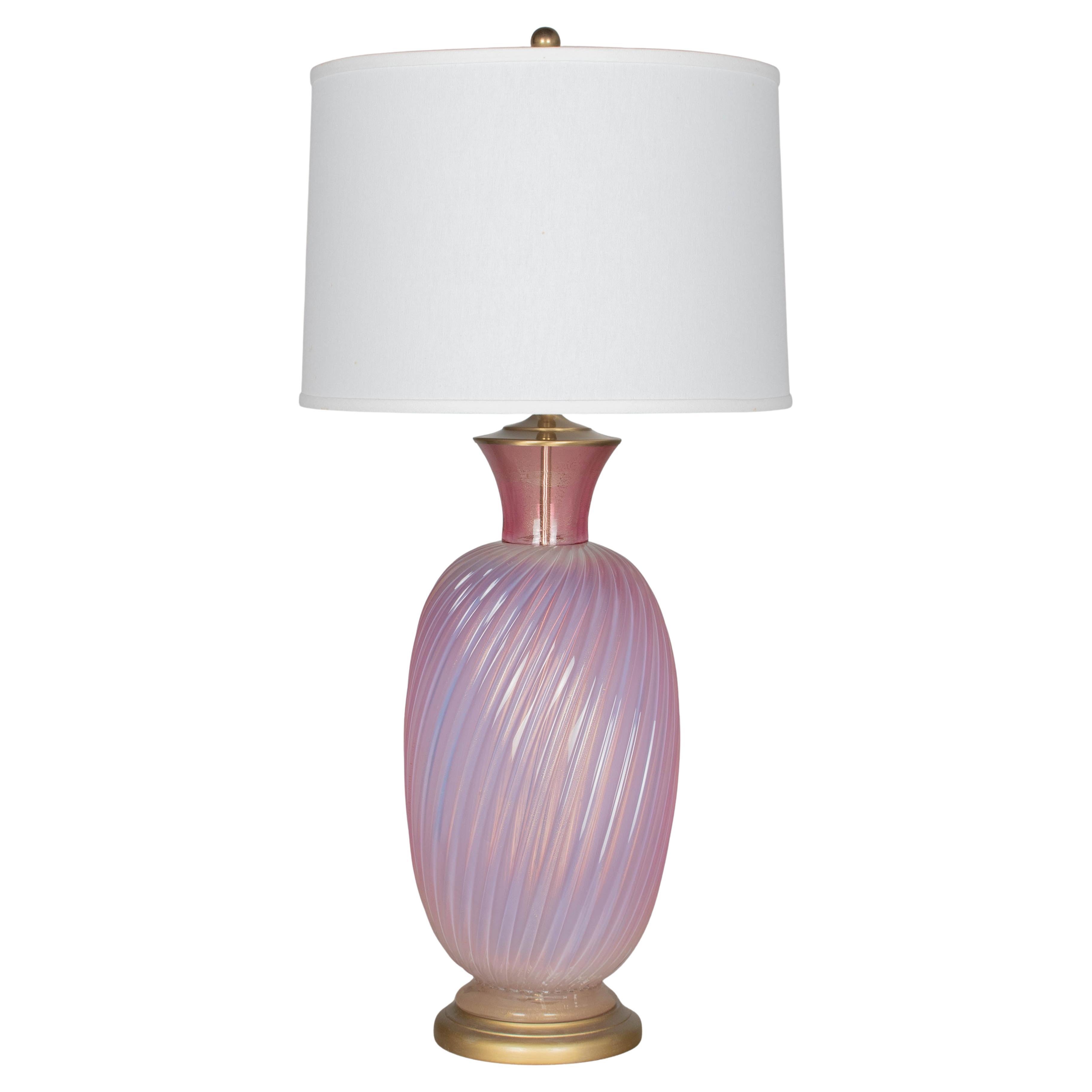 Seguso Murano Glas Mid Century Lampe im Angebot