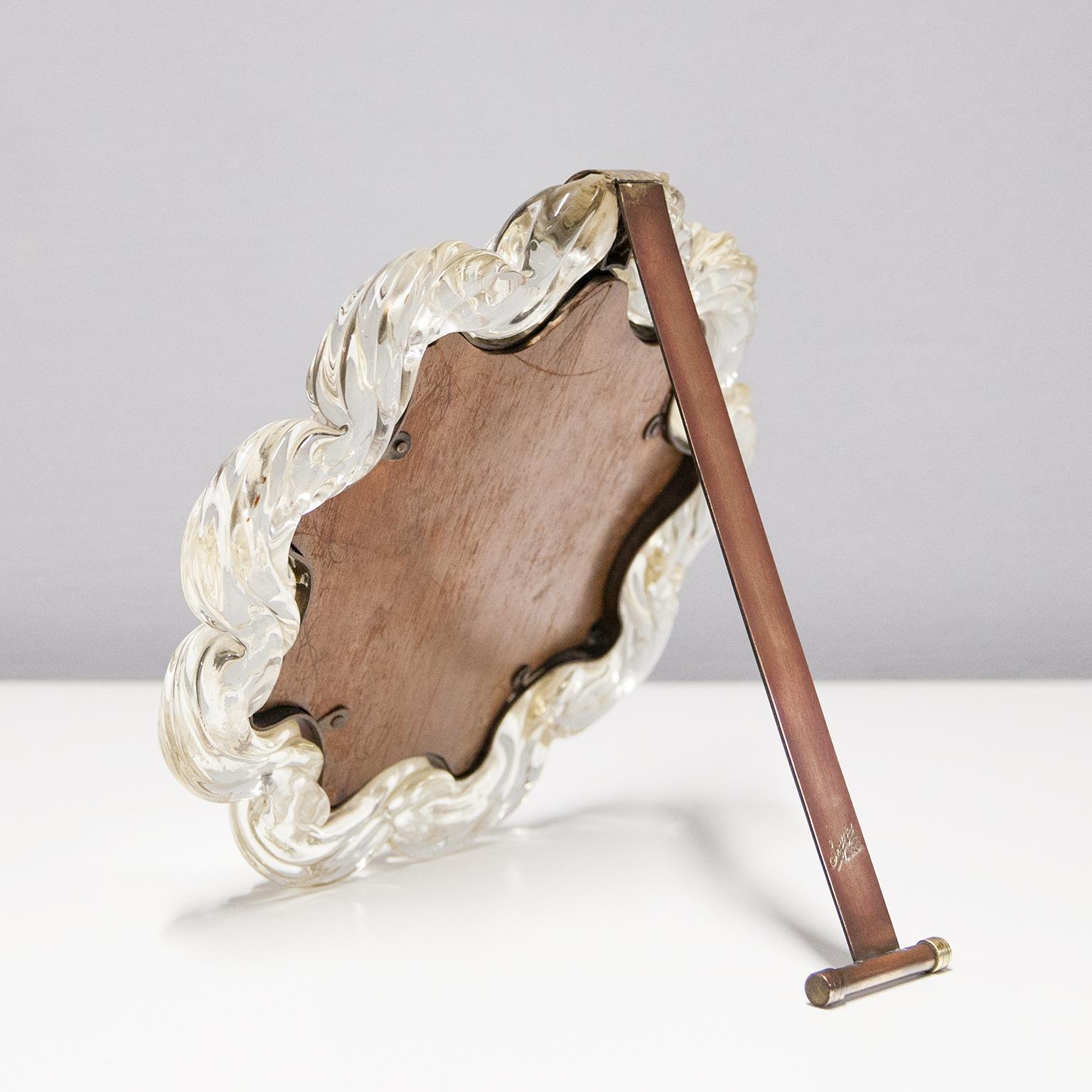 Mid-20th Century Seguso Murano Glass Picture Frame Vanity Mirror 1950s For Sale