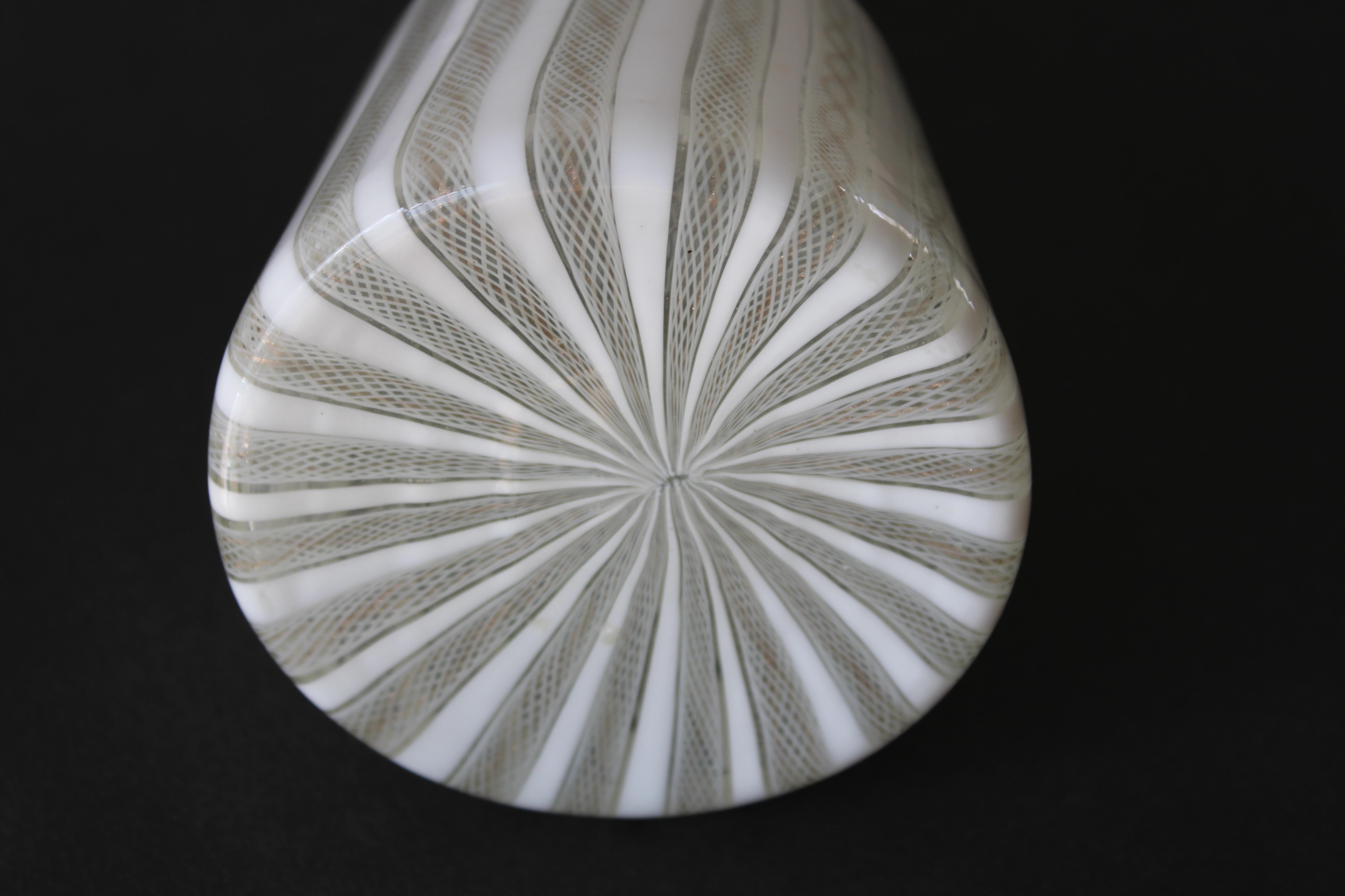 Italian Seguso Murano Glass Vase  For Sale