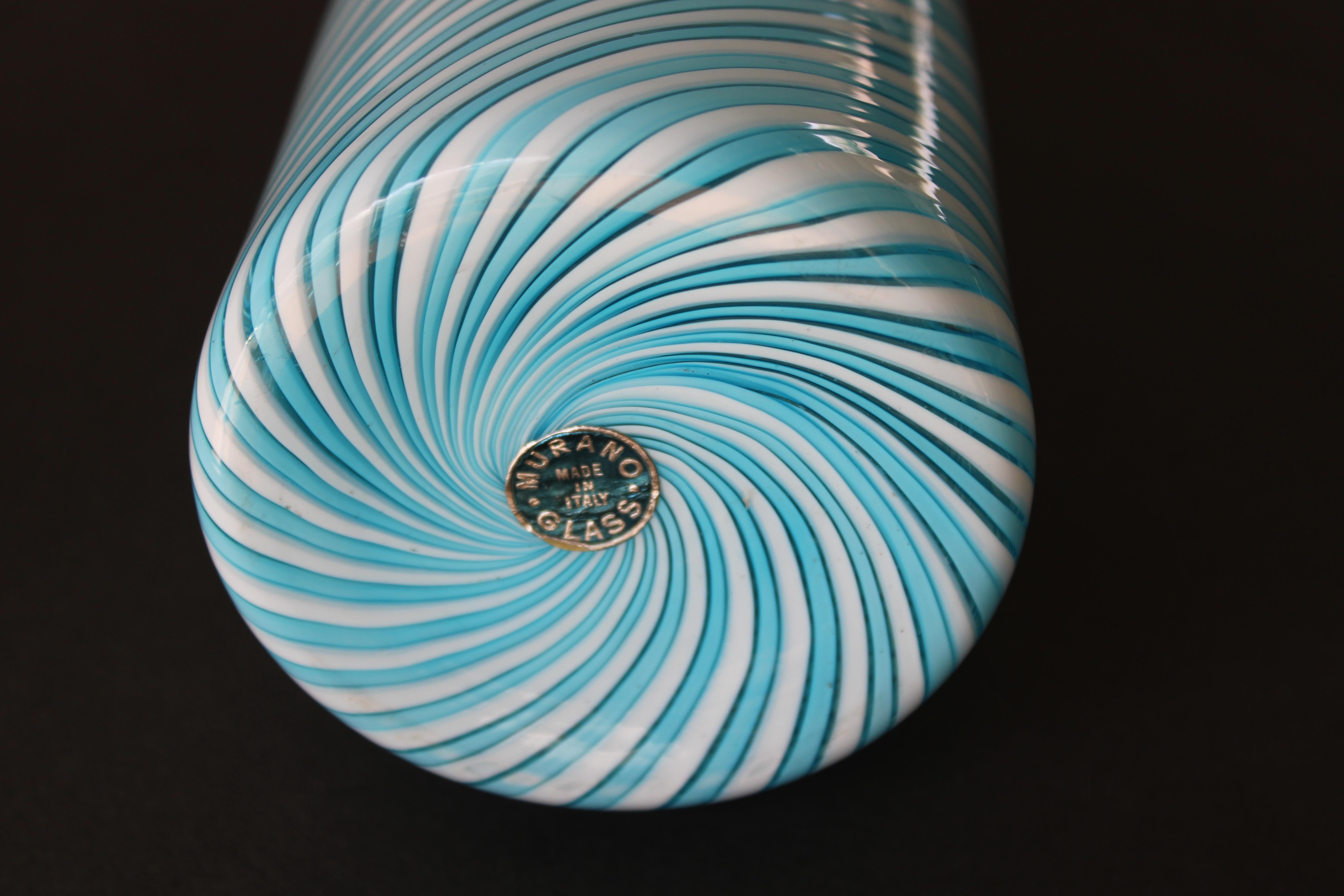 Italian Seguso Murano Glass Vase For Sale