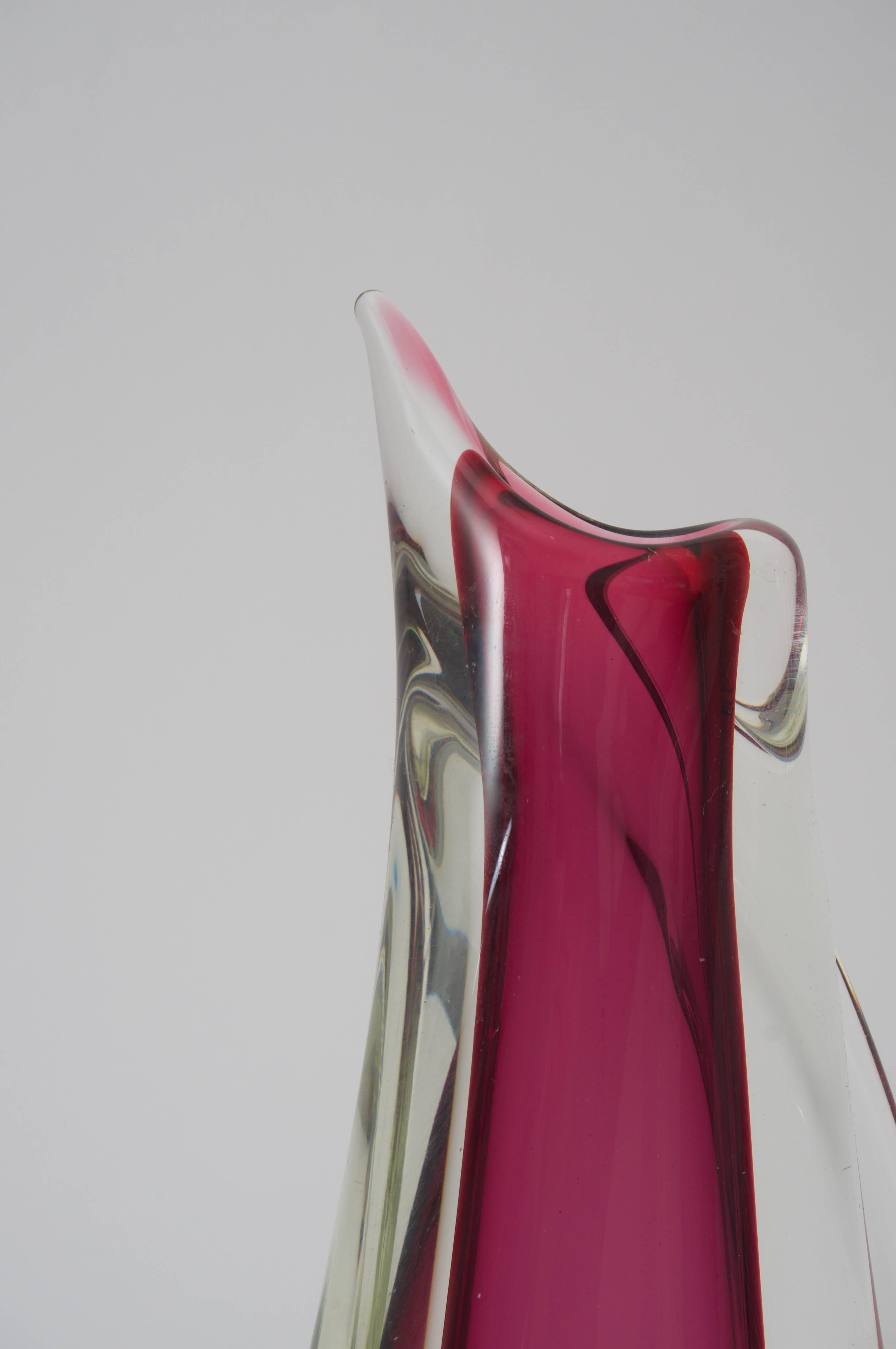 Italian Seguso Murano Glass Vase