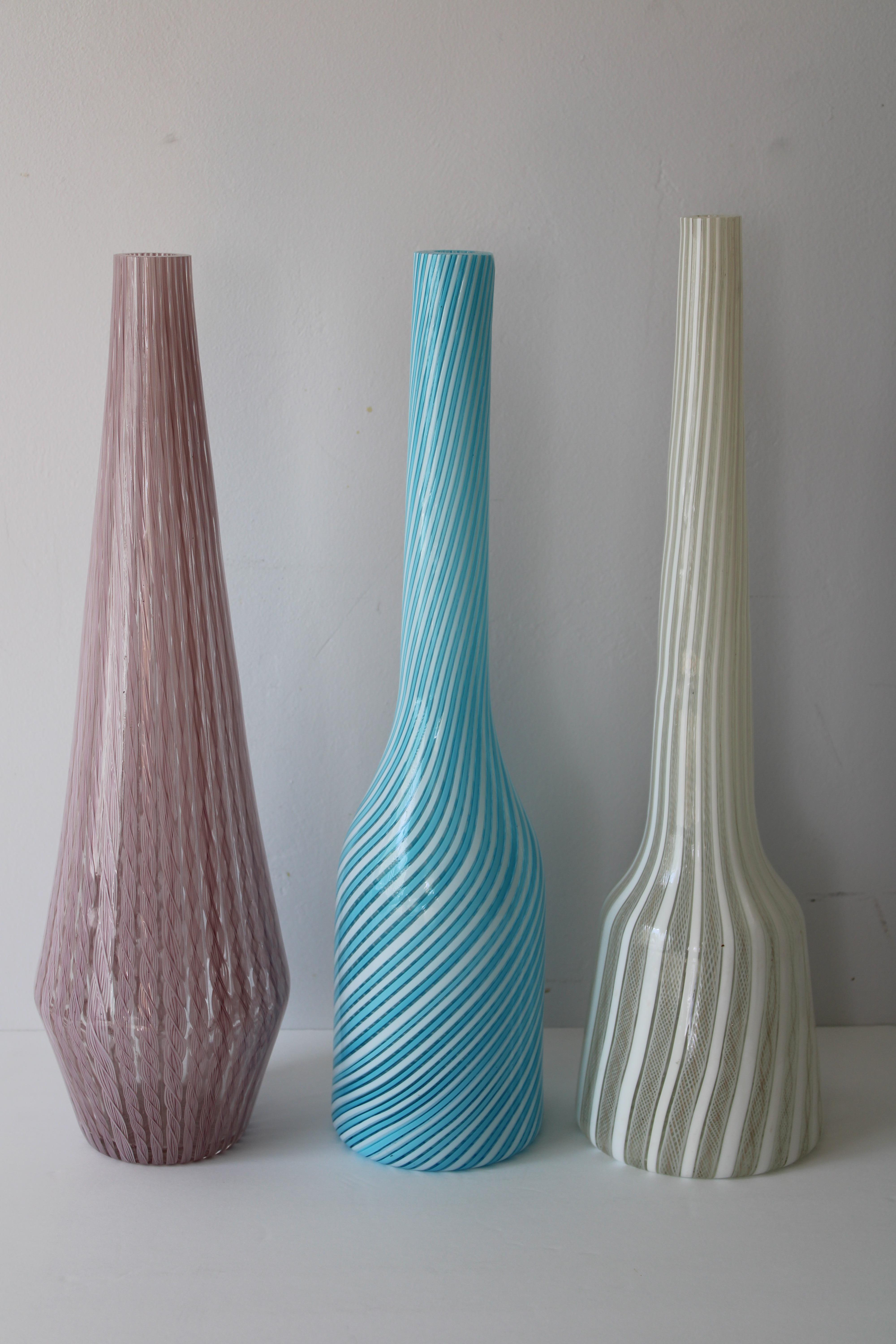 Fin du 20e siècle Vase en verre de Murano Seguso  en vente