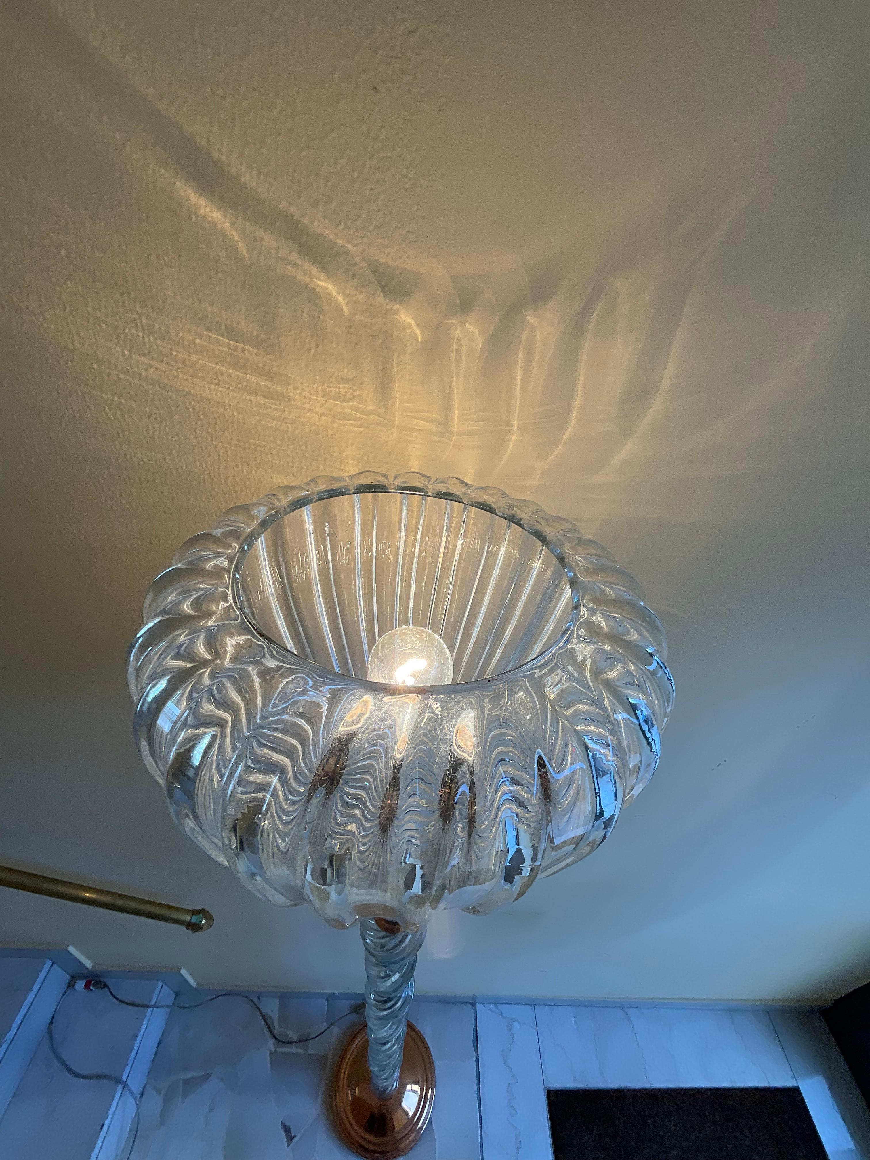 Seguso Murano - lampada da terra anni 40 - murano glass - Made in ITALY 3