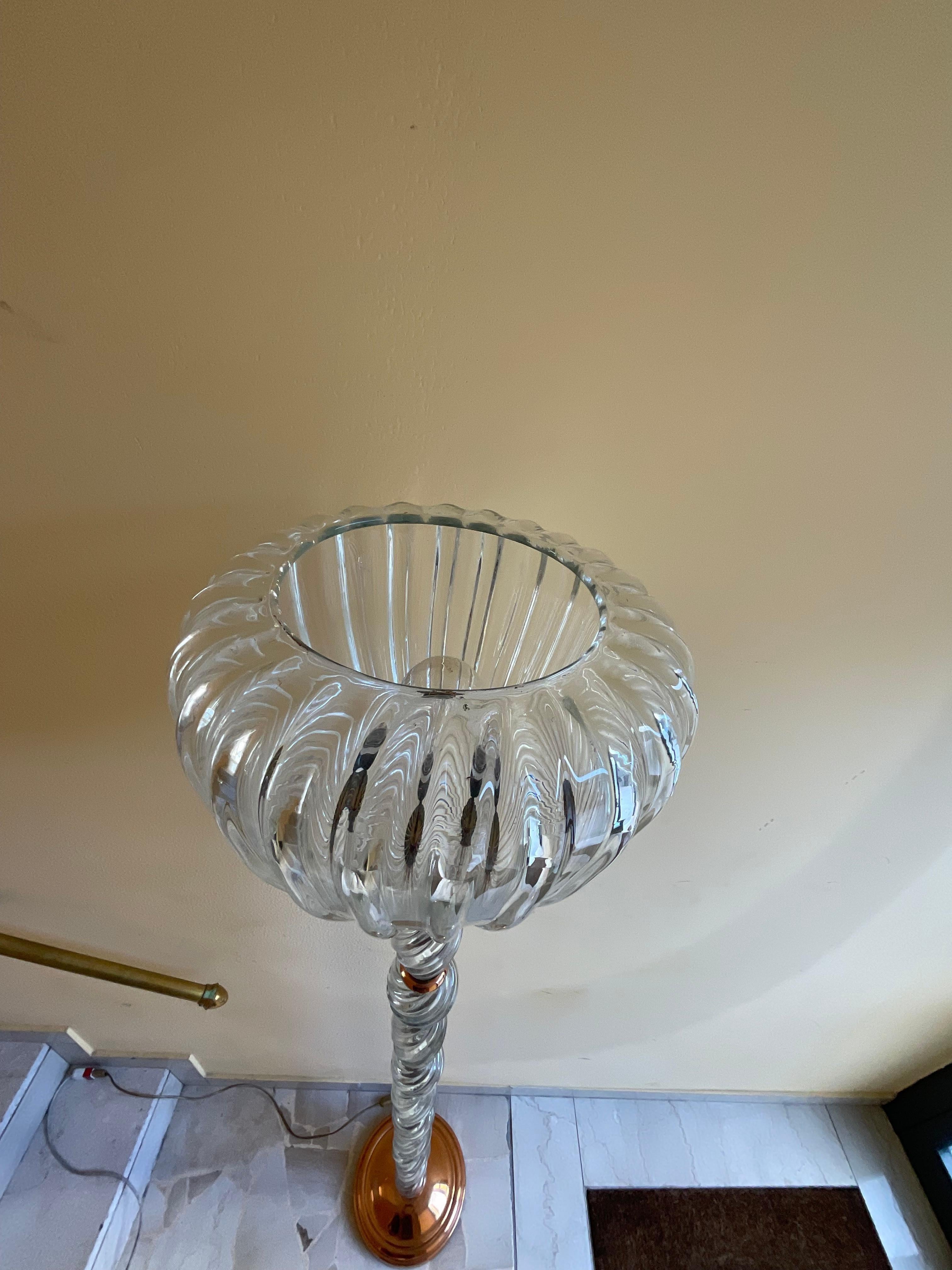Seguso Murano - lampada da terra anni 40 - murano glass - Made in ITALY 4