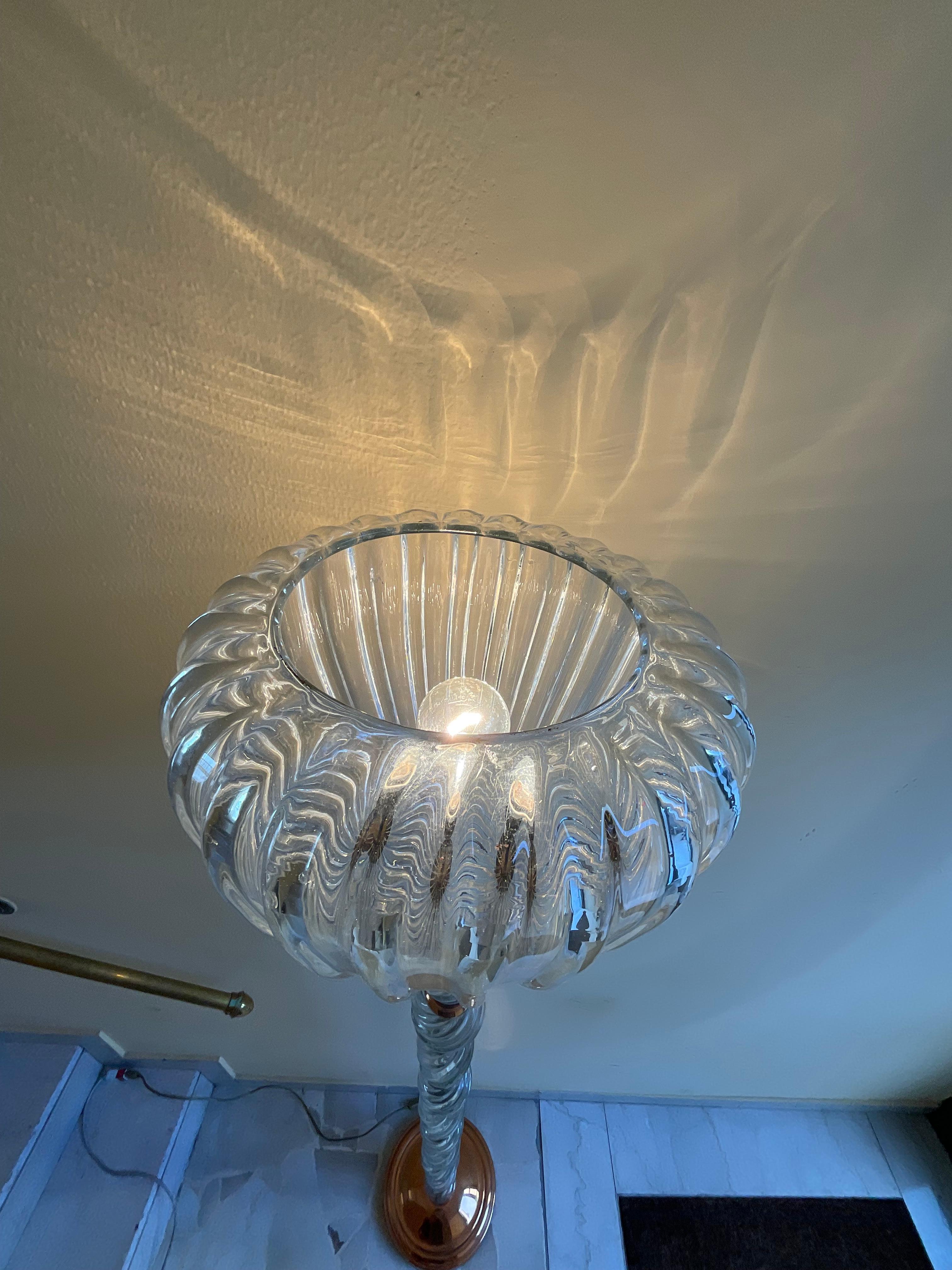 Seguso Murano - lampada da terra anni 40 - murano glass - Made in ITALY 5