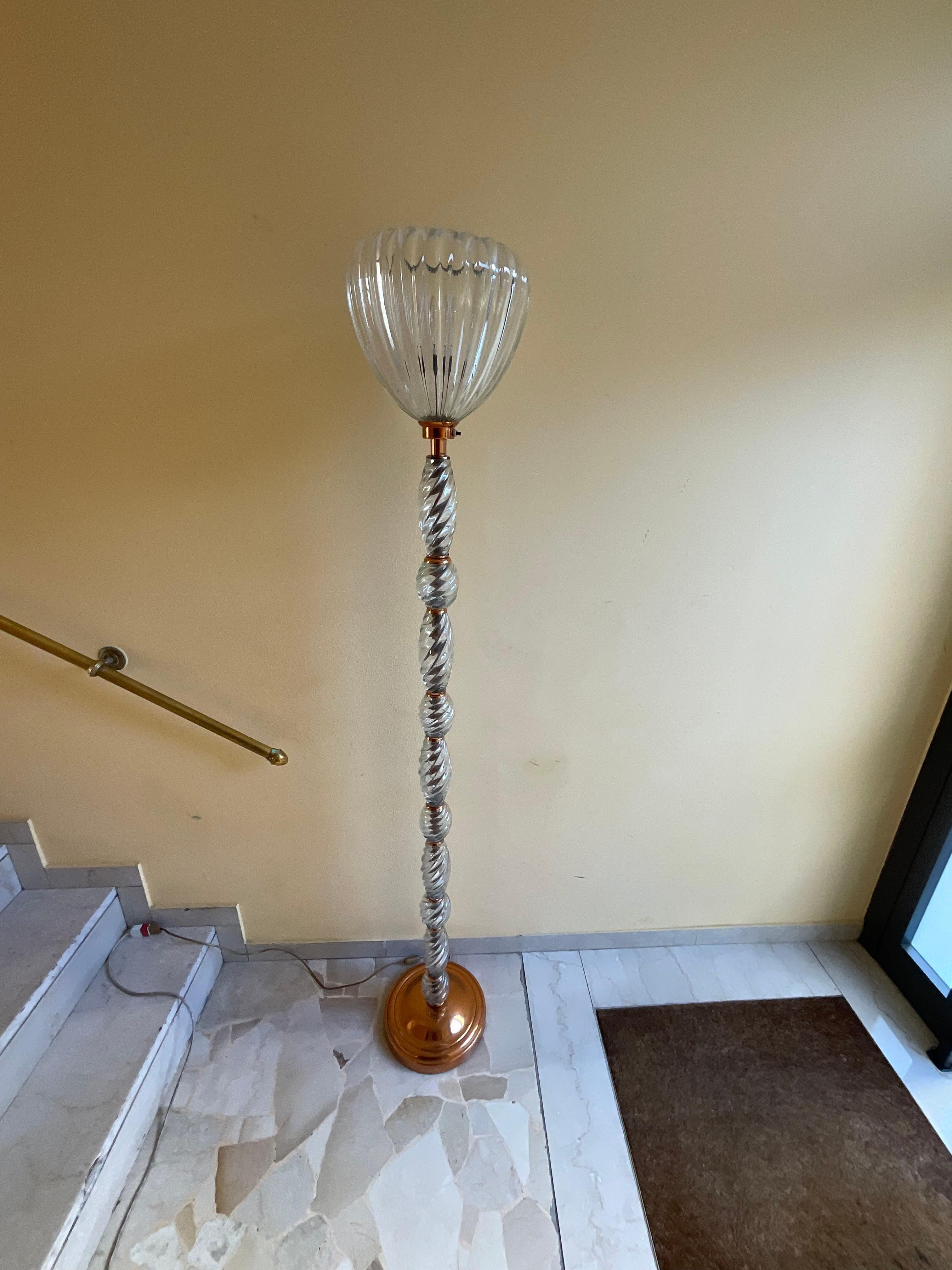 Other Seguso Murano - lampada da terra anni 40 - murano glass - Made in ITALY