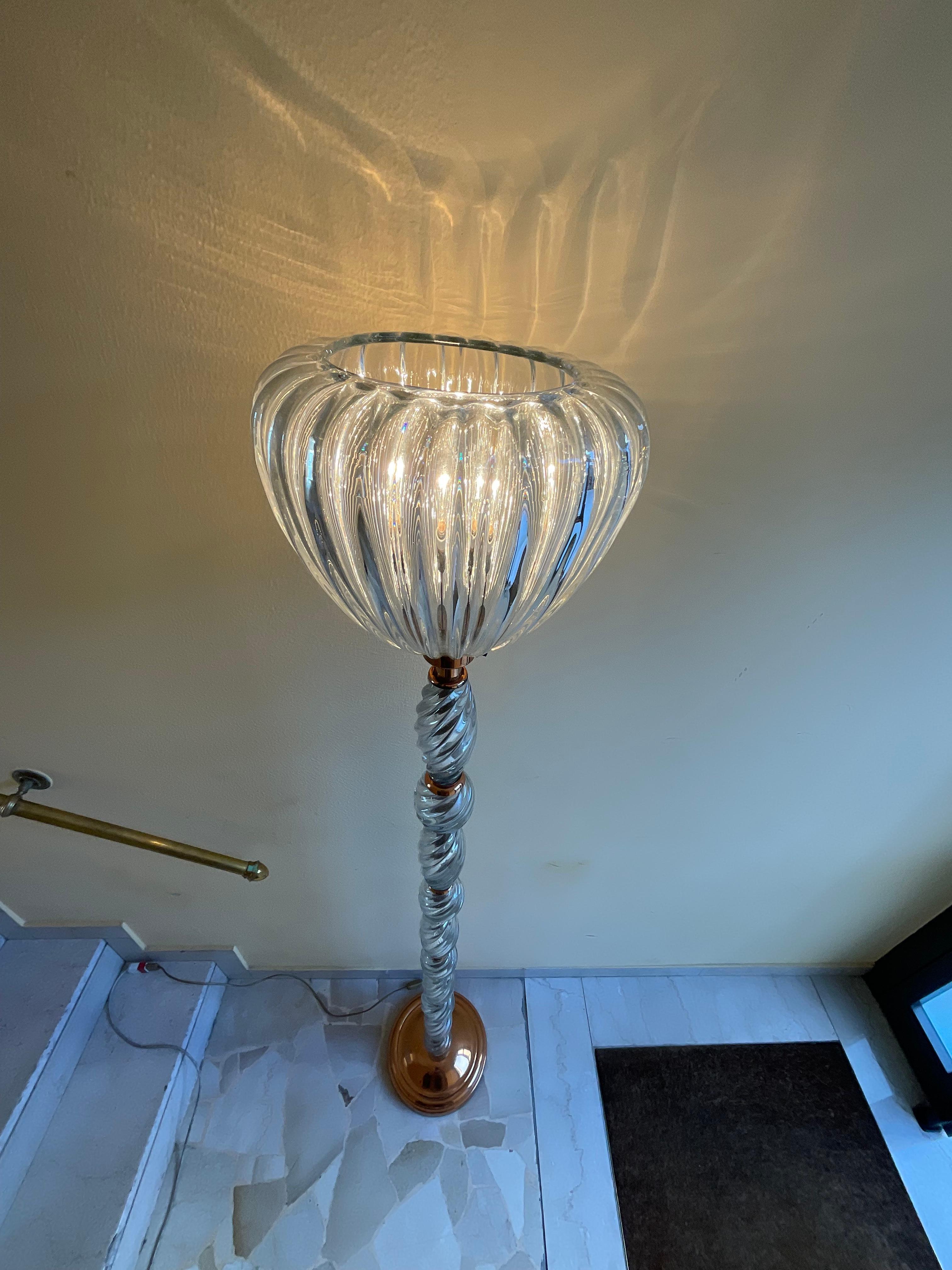 Mid-20th Century Seguso Murano - lampada da terra anni 40 - murano glass - Made in ITALY