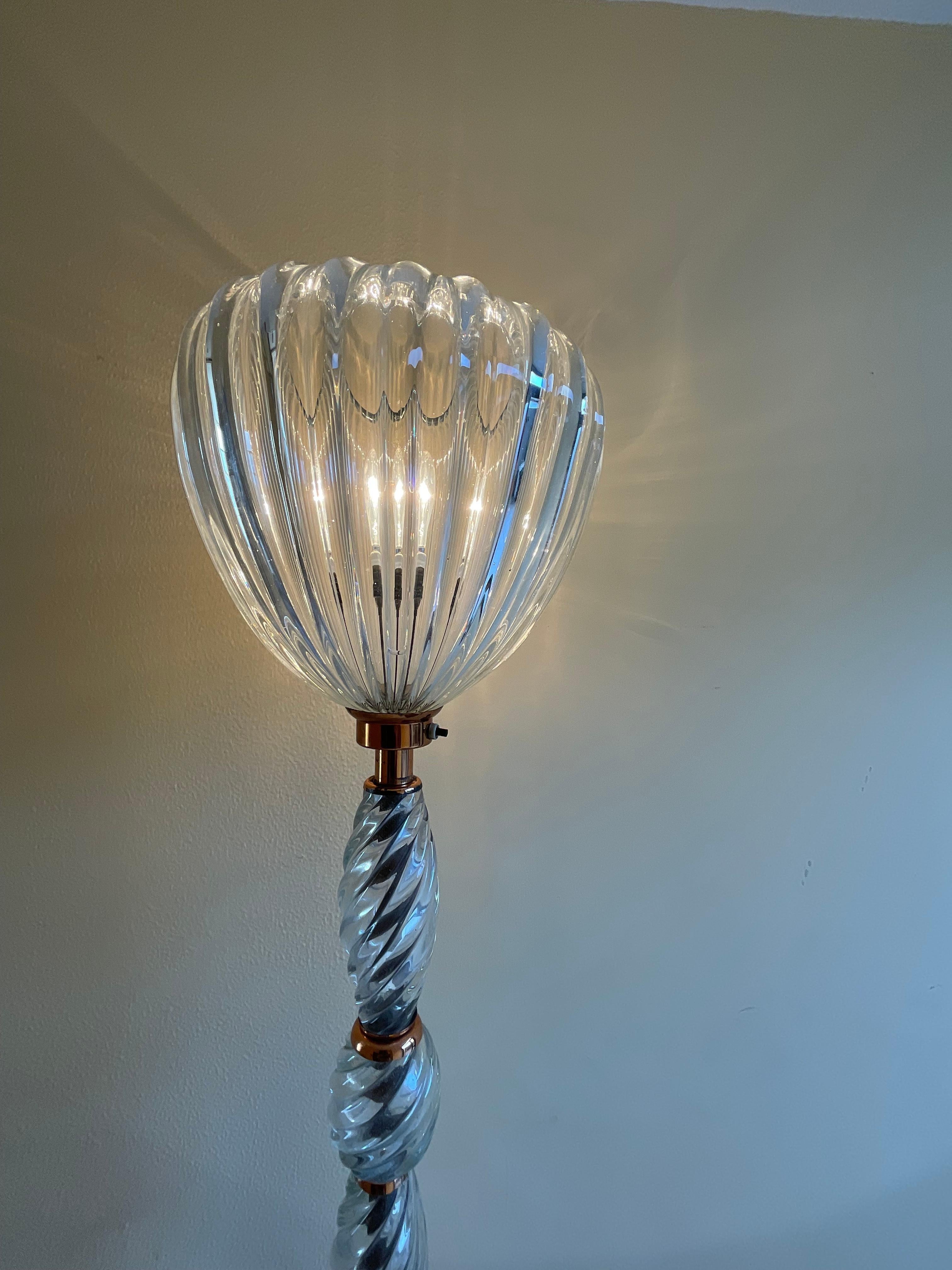 Copper Seguso Murano - lampada da terra anni 40 - murano glass - Made in ITALY