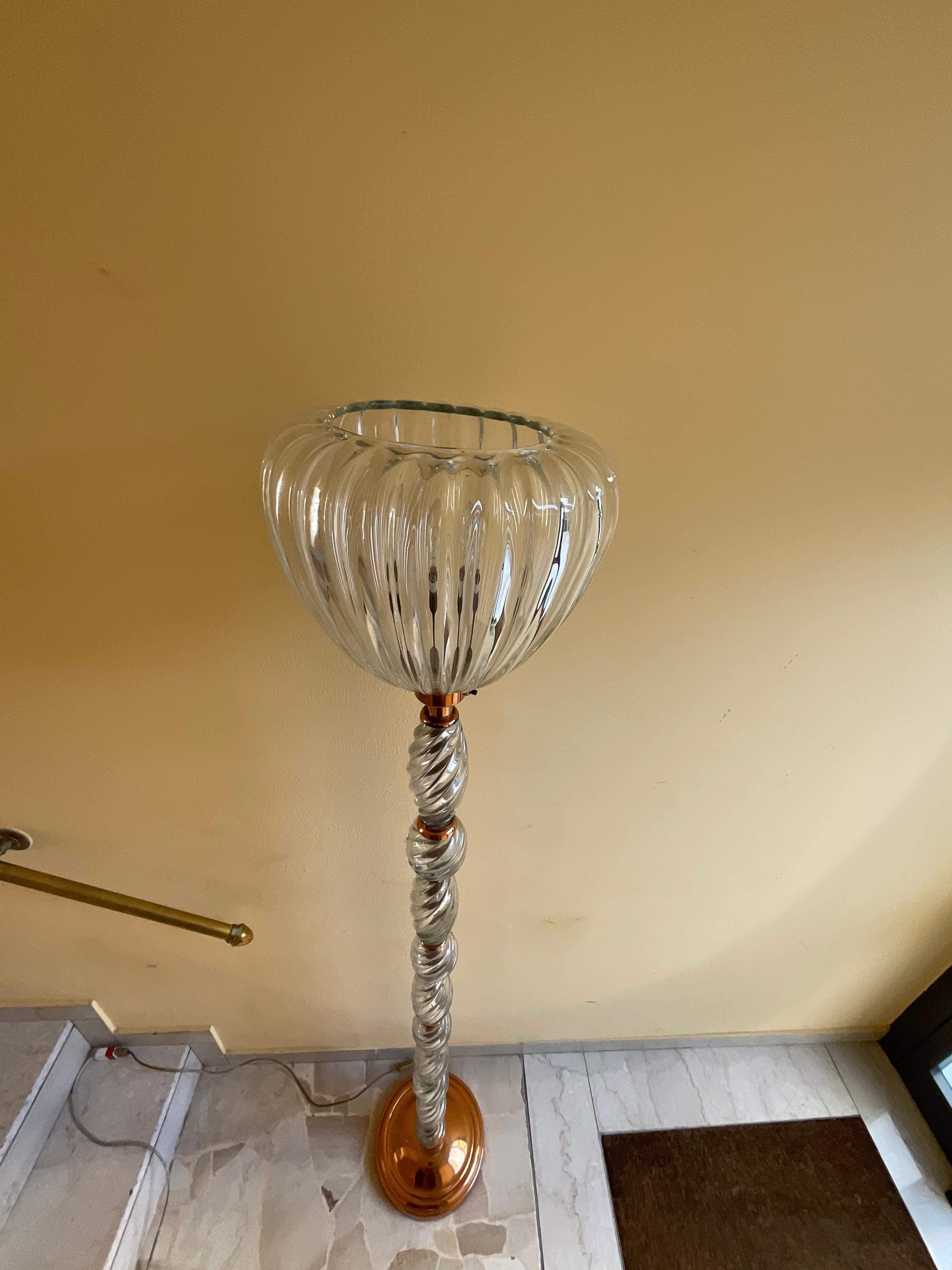 Seguso Murano - lampada da terra anni 40 - murano glass - Made in ITALY 1