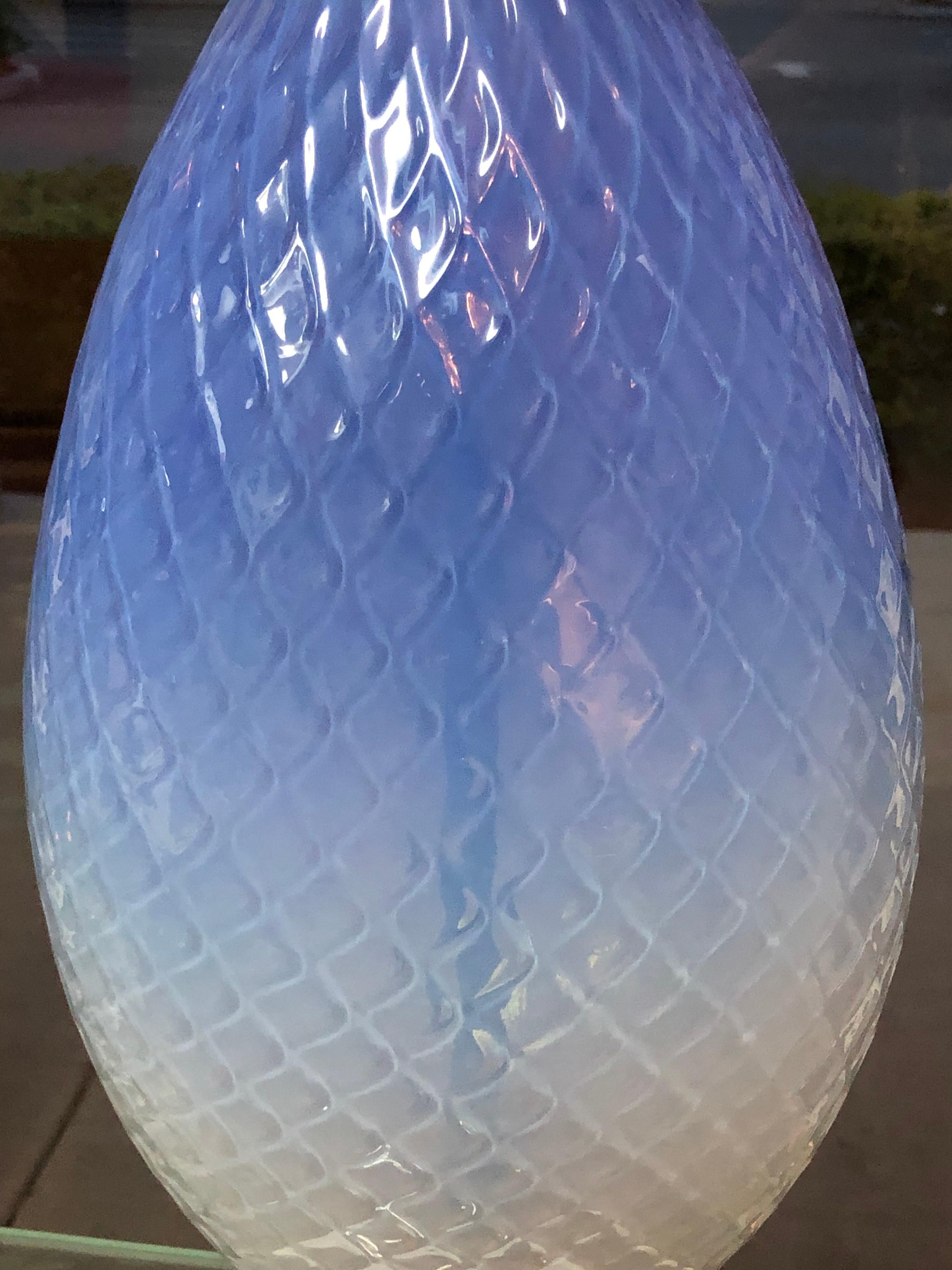Mid-20th Century Seguso Murano Large Art Glass Lamp Edited by Marbro, 1960s