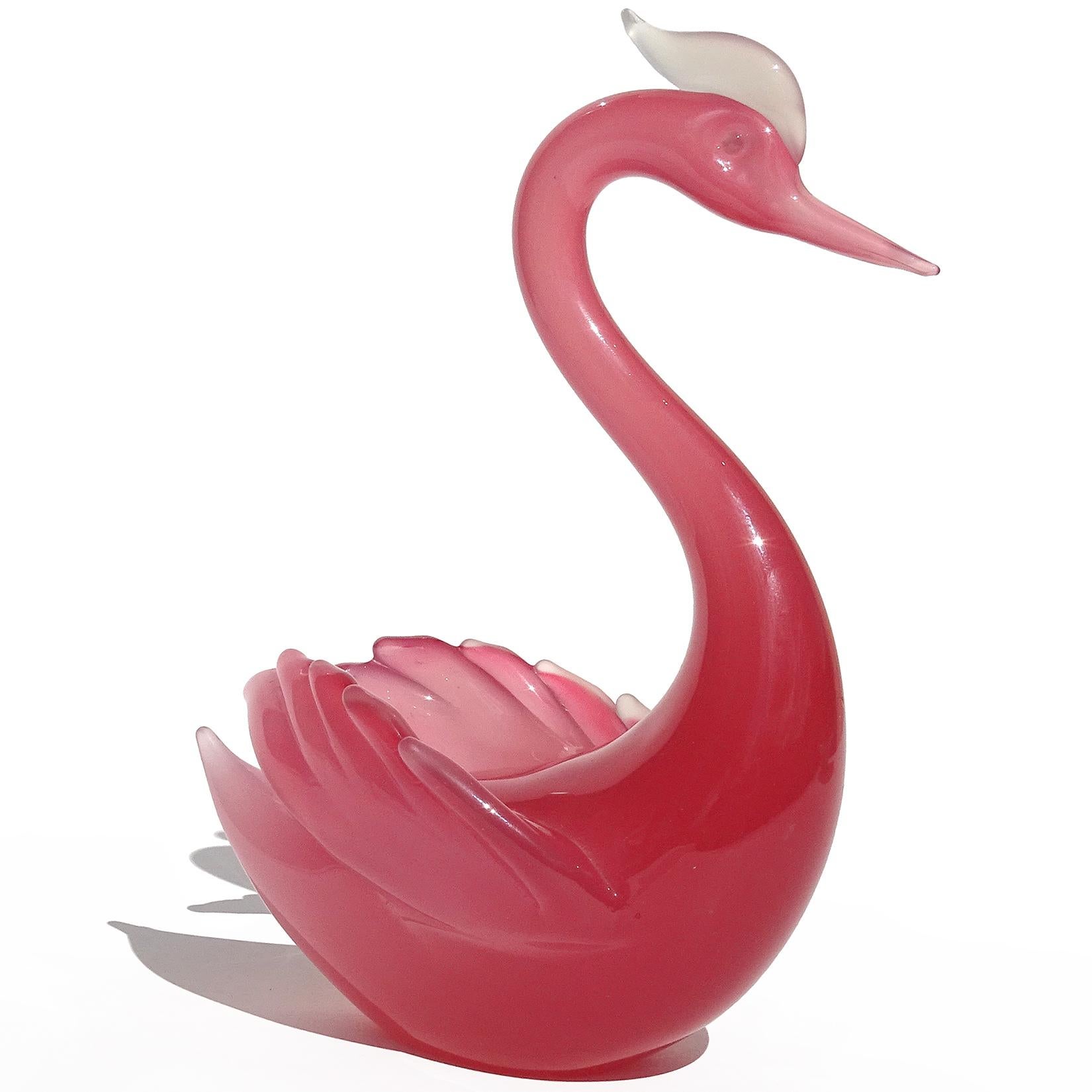 pink swan vase