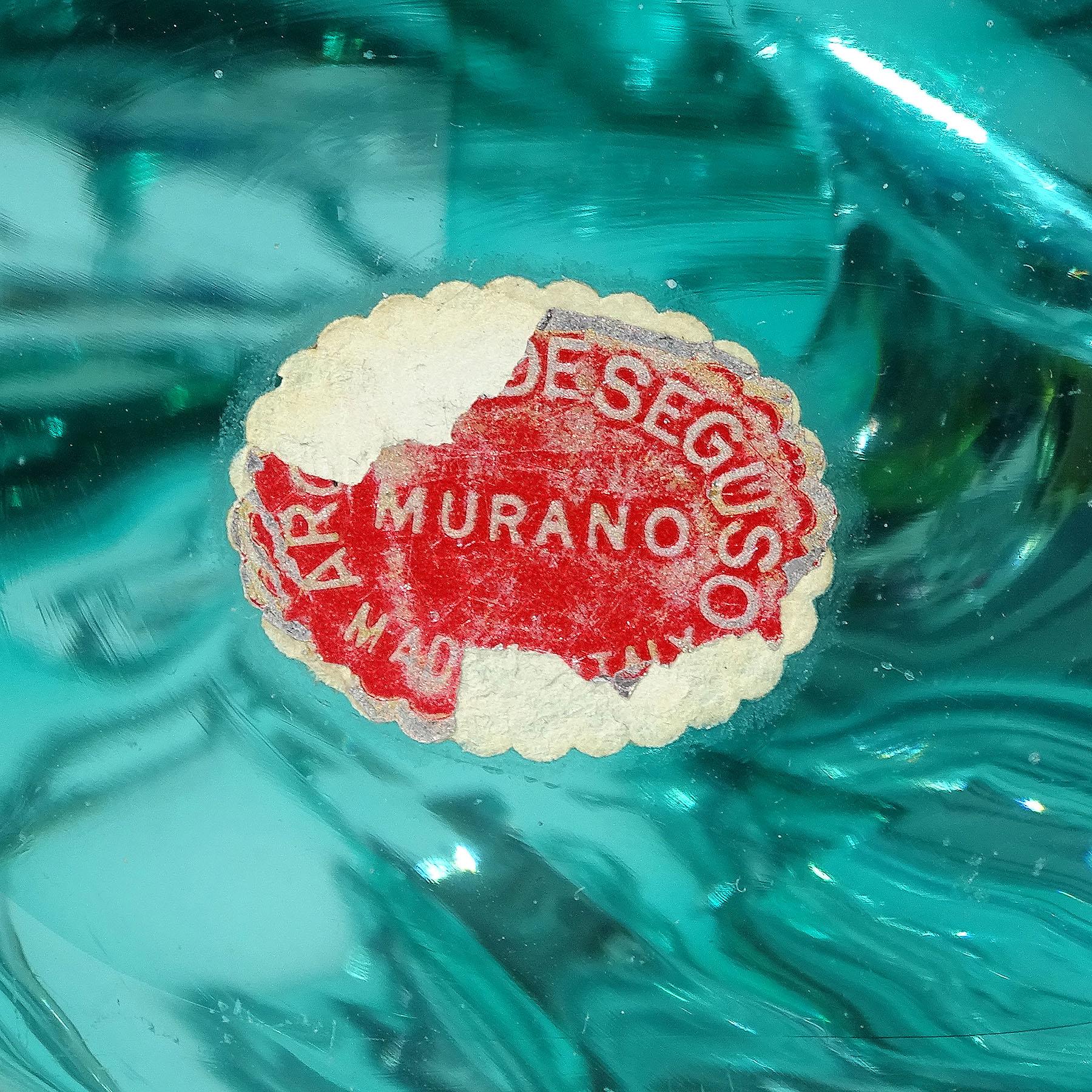 Seguso Murano Sommerso sculpture italienne en verre vert tête de cheval en vente 2