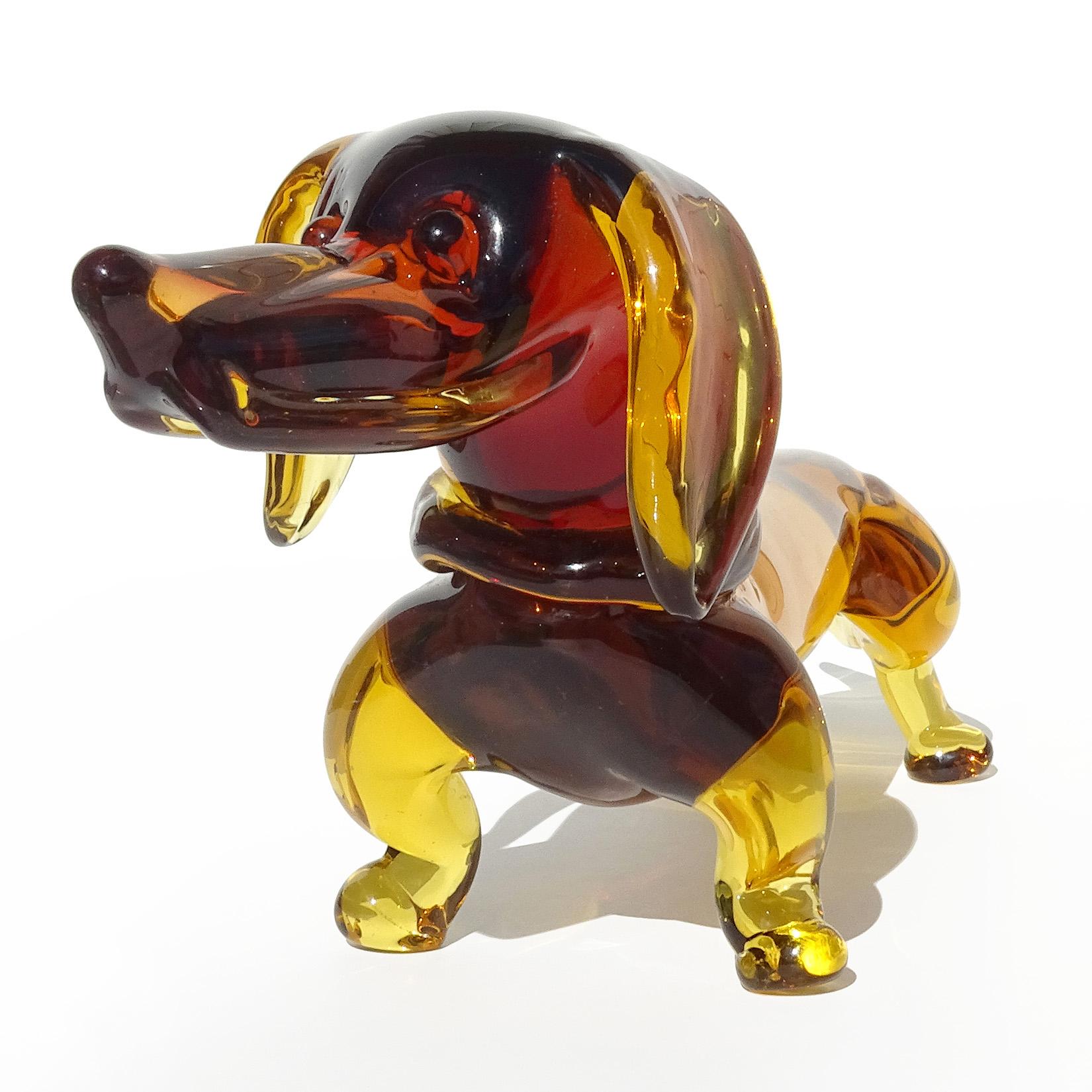 blown glass dachshund