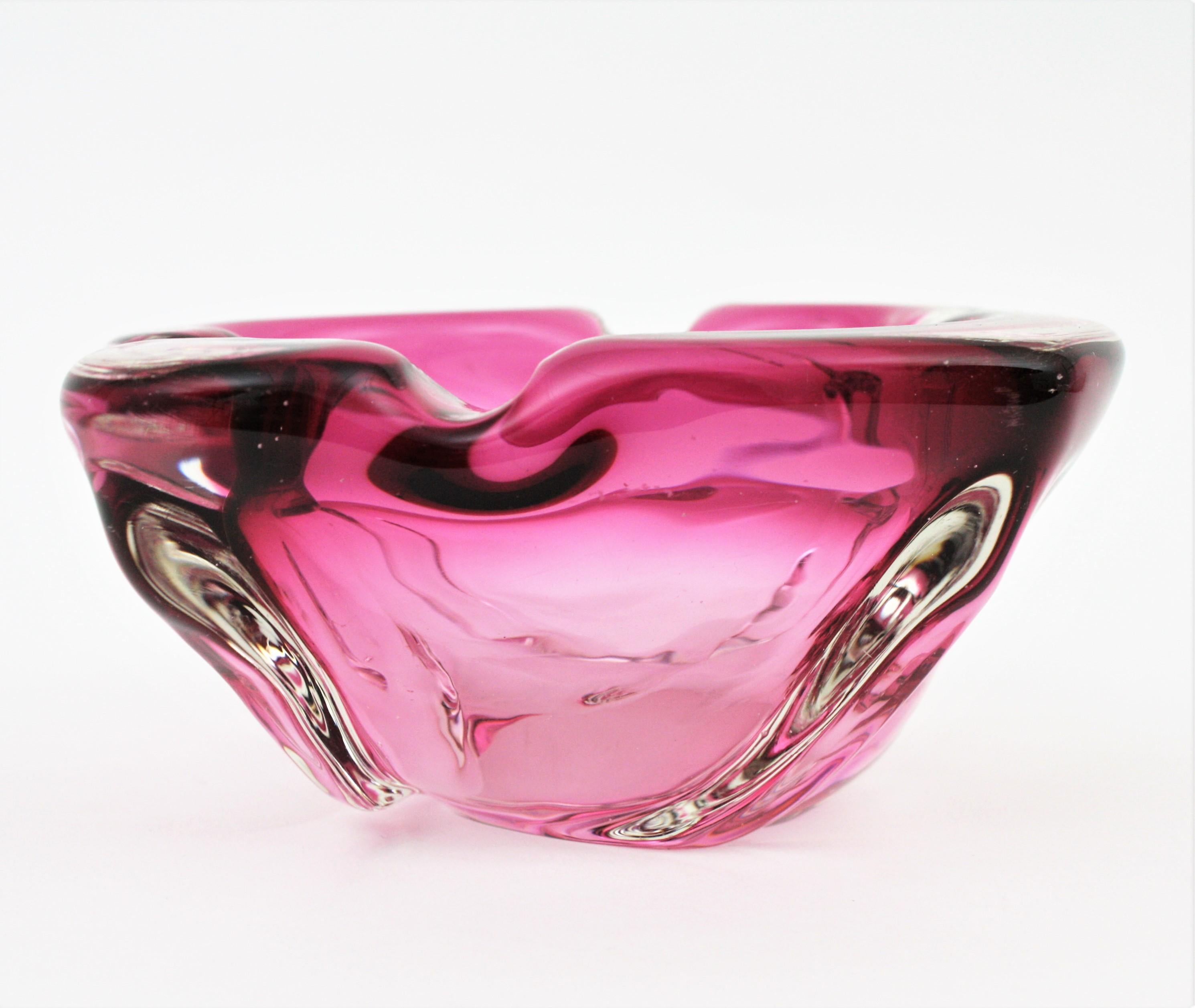 murano sommerso ashtray