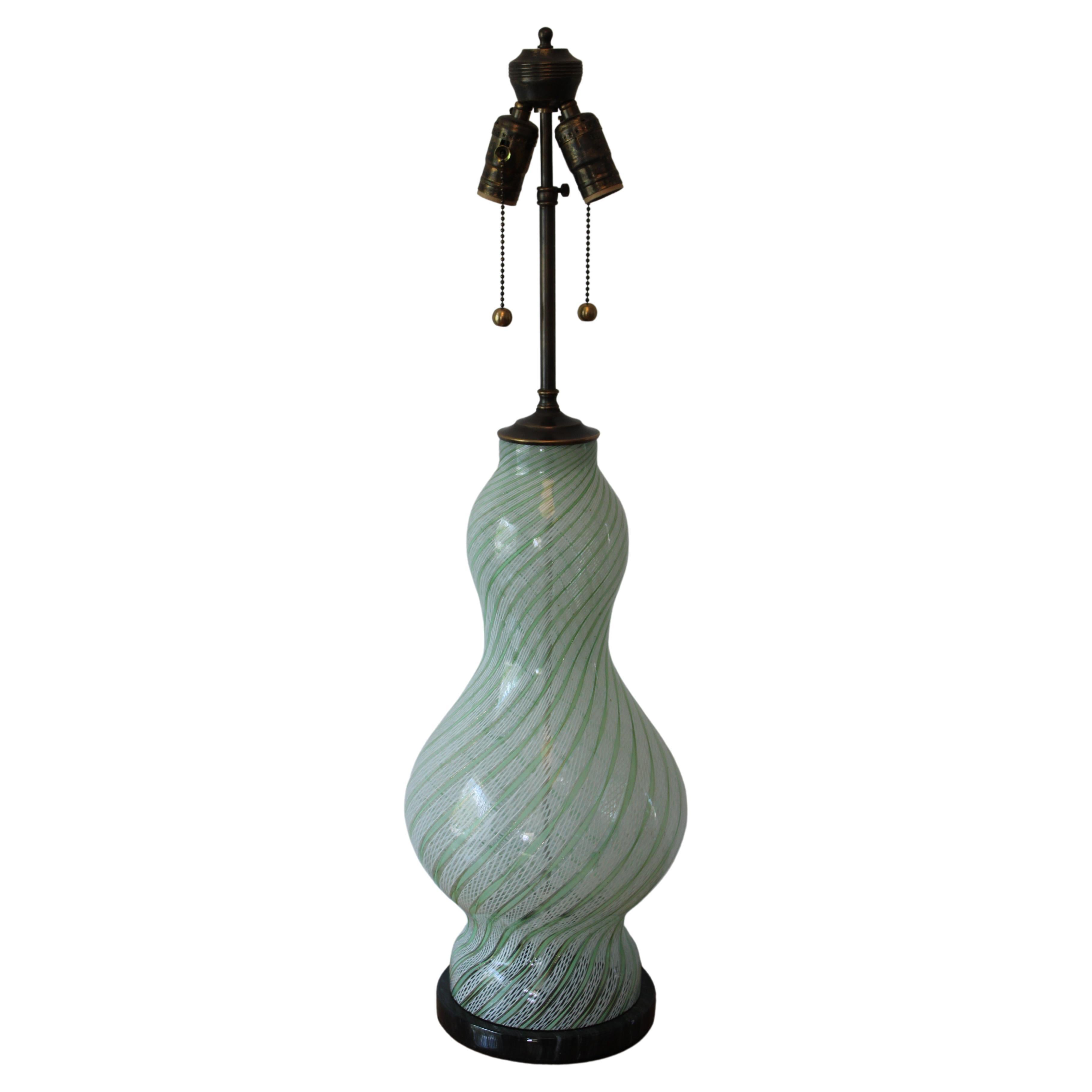 Seguso Murano Table Lamp For Sale