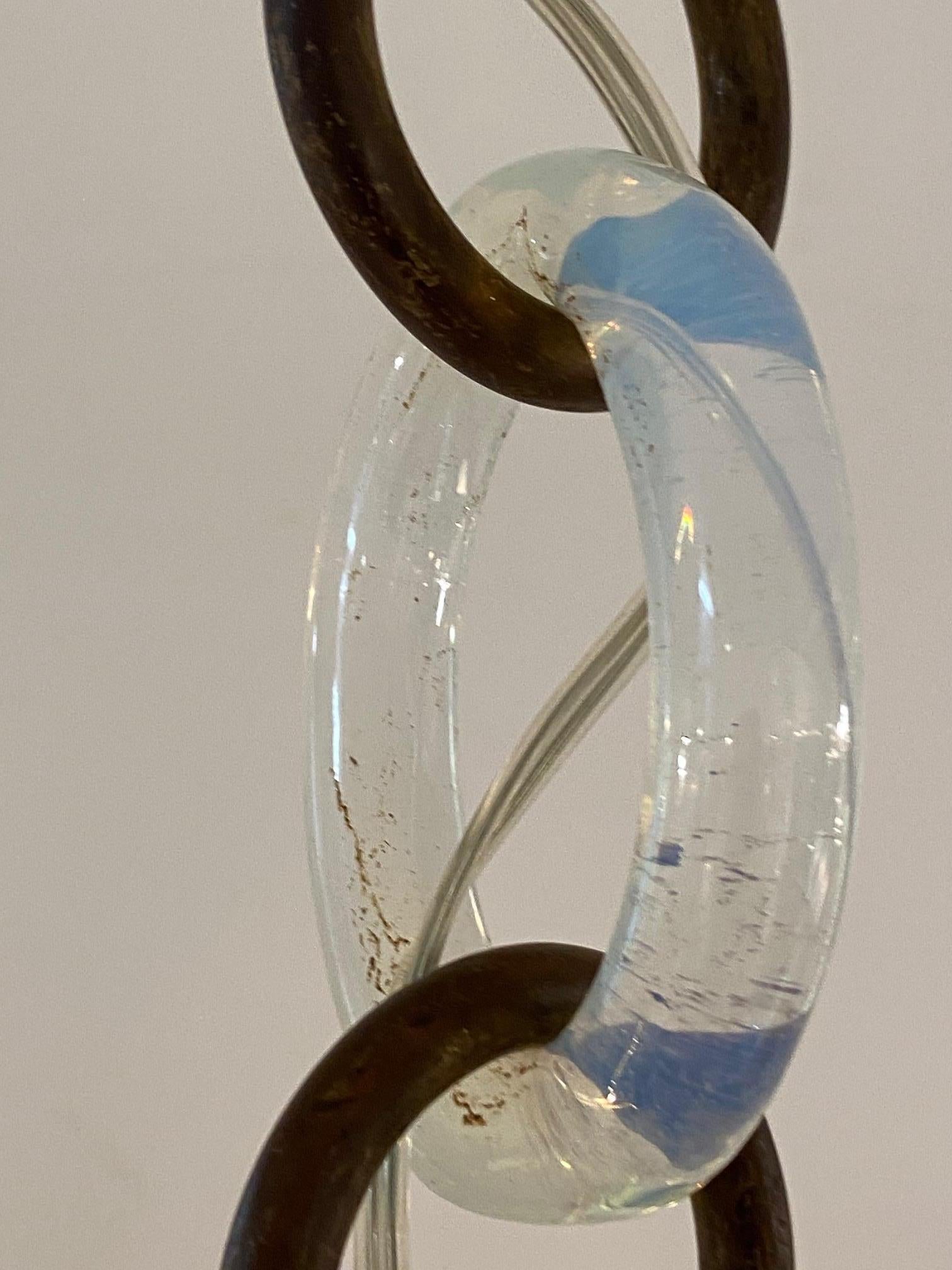 Seguso of Italy 1950s Murano Glass Chandelier 10