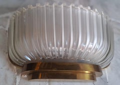 Seguso One Wandleuchte Messing und Glas 1930 ITALIEN