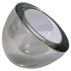 Seguso or Barbini Chunky Murano Glass Bowl XL