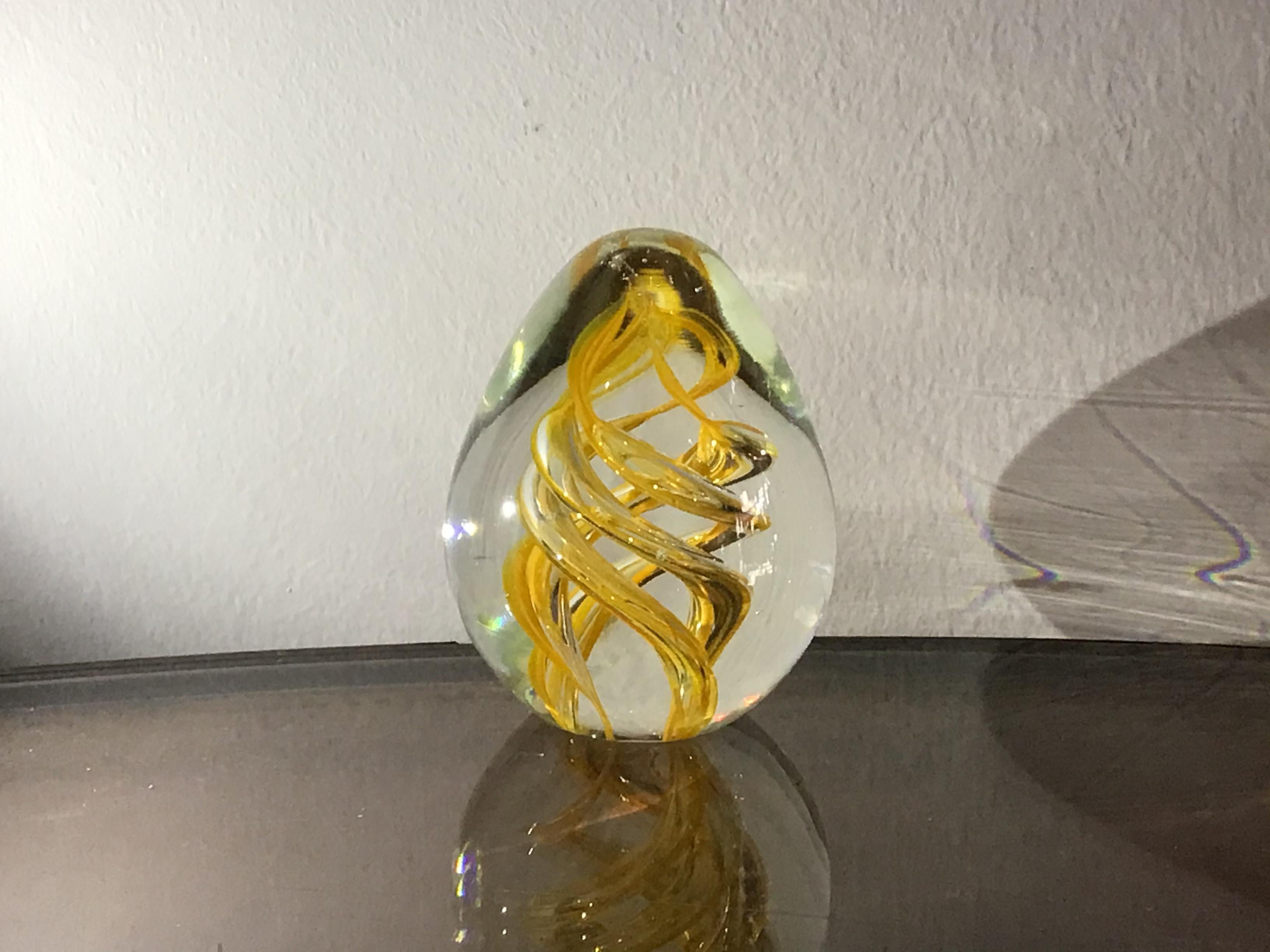 Seguso Paperweight Murano Glass 1950 Italy For Sale 6