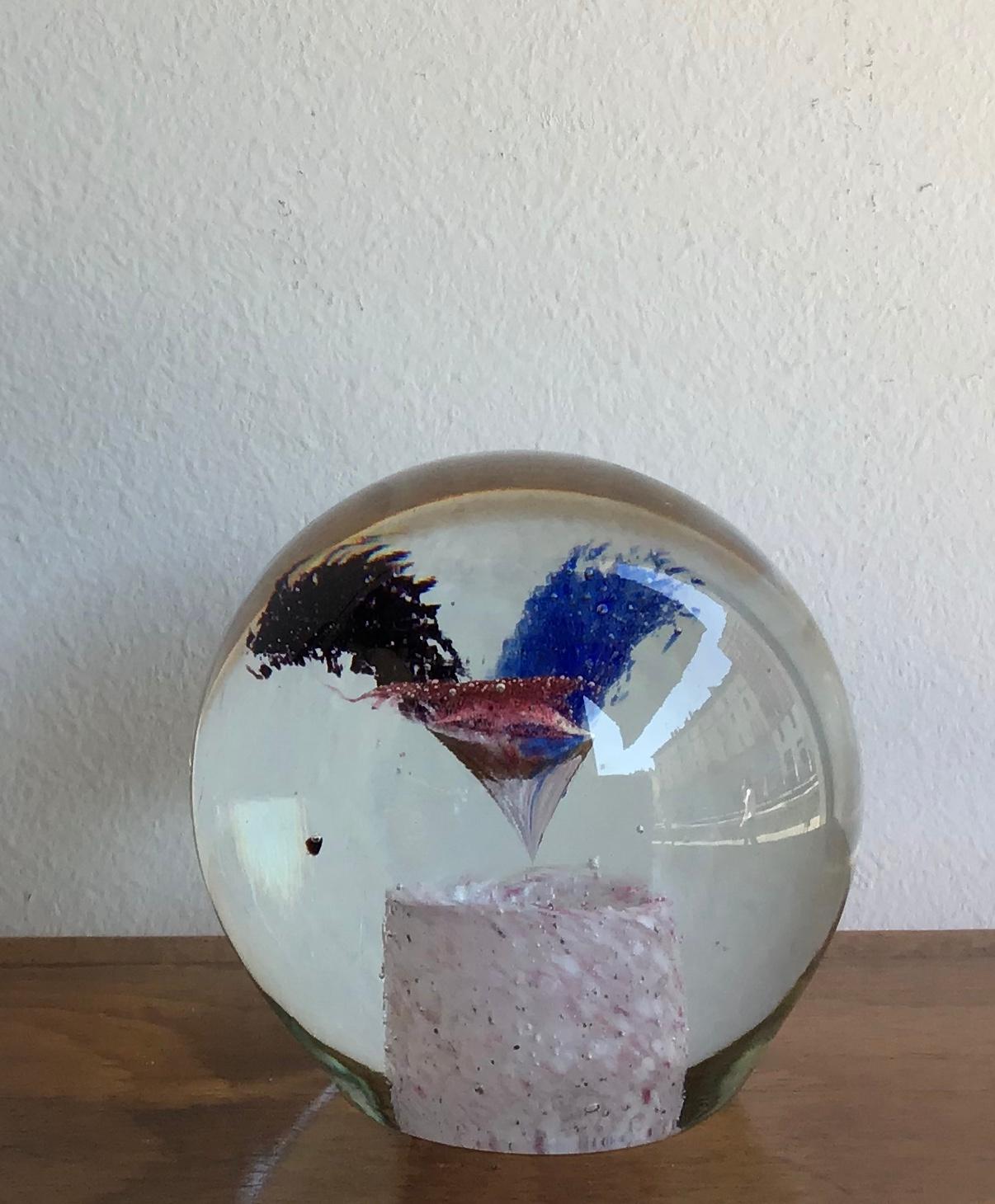 Seguso Paperweight Murano Glass 1950 Italy For Sale 7