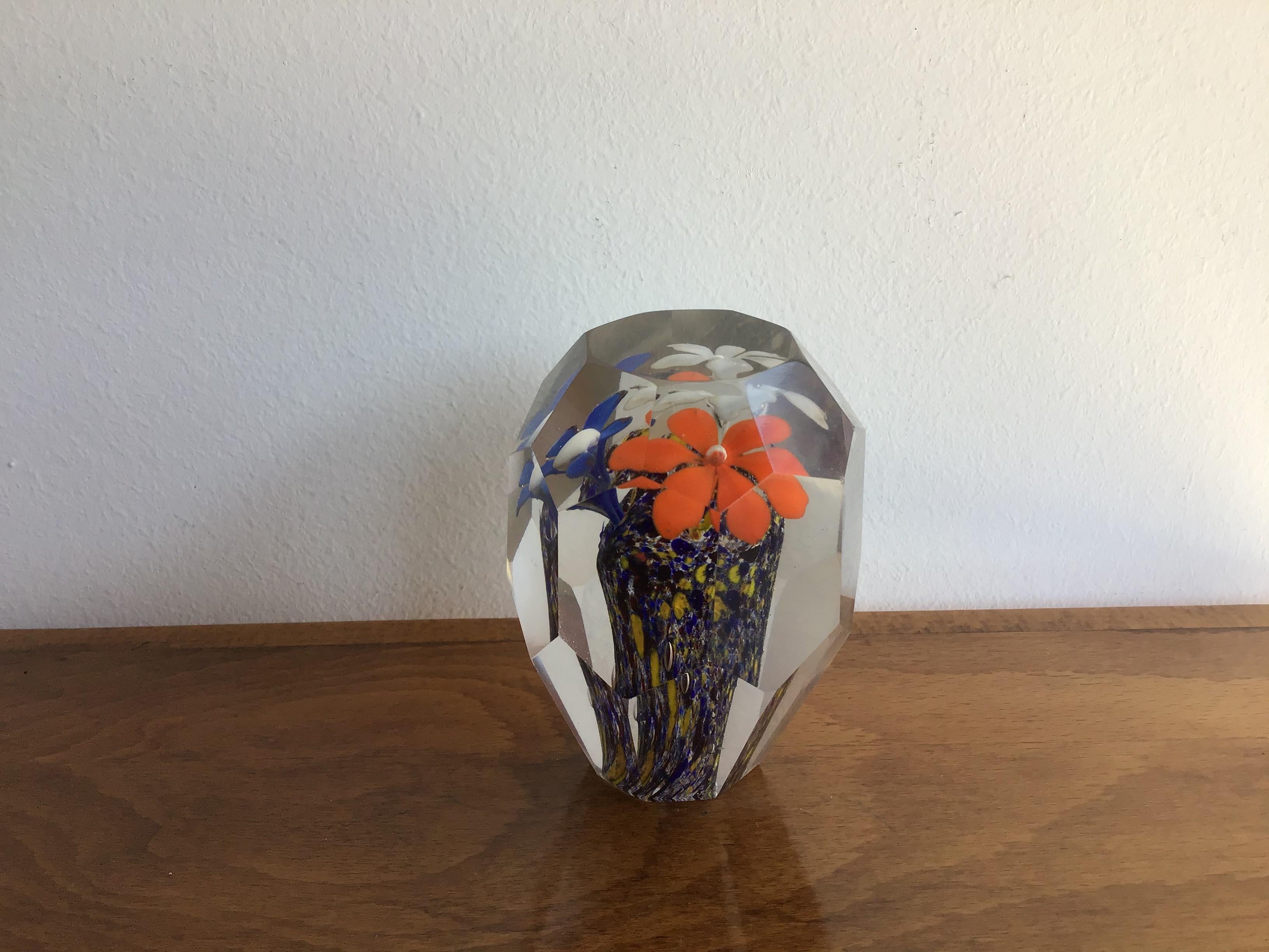 Seguso paperweight Murano glass 1950 Italy.