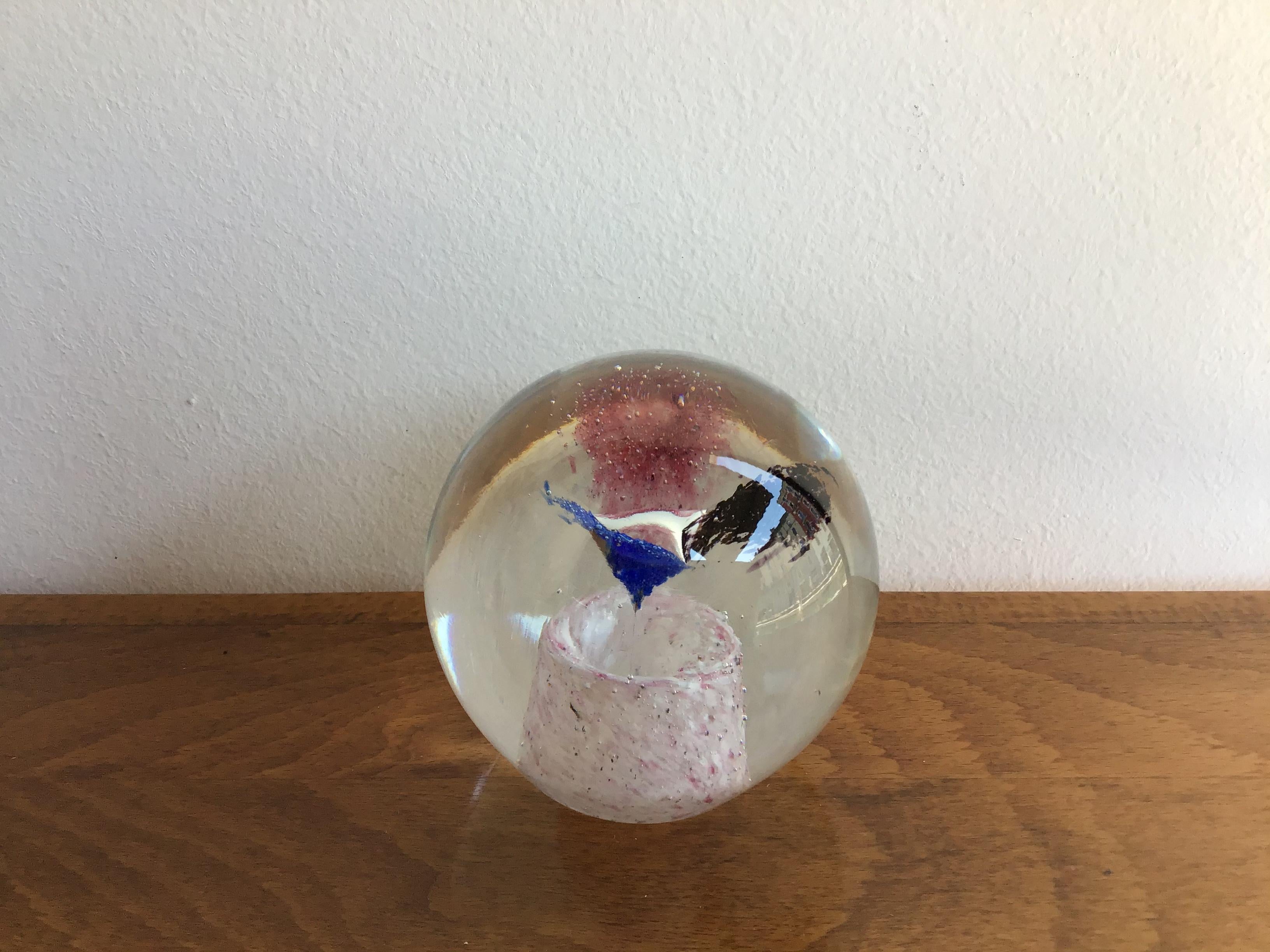Italian Seguso Paperweight Murano Glass 1950 Italy  For Sale