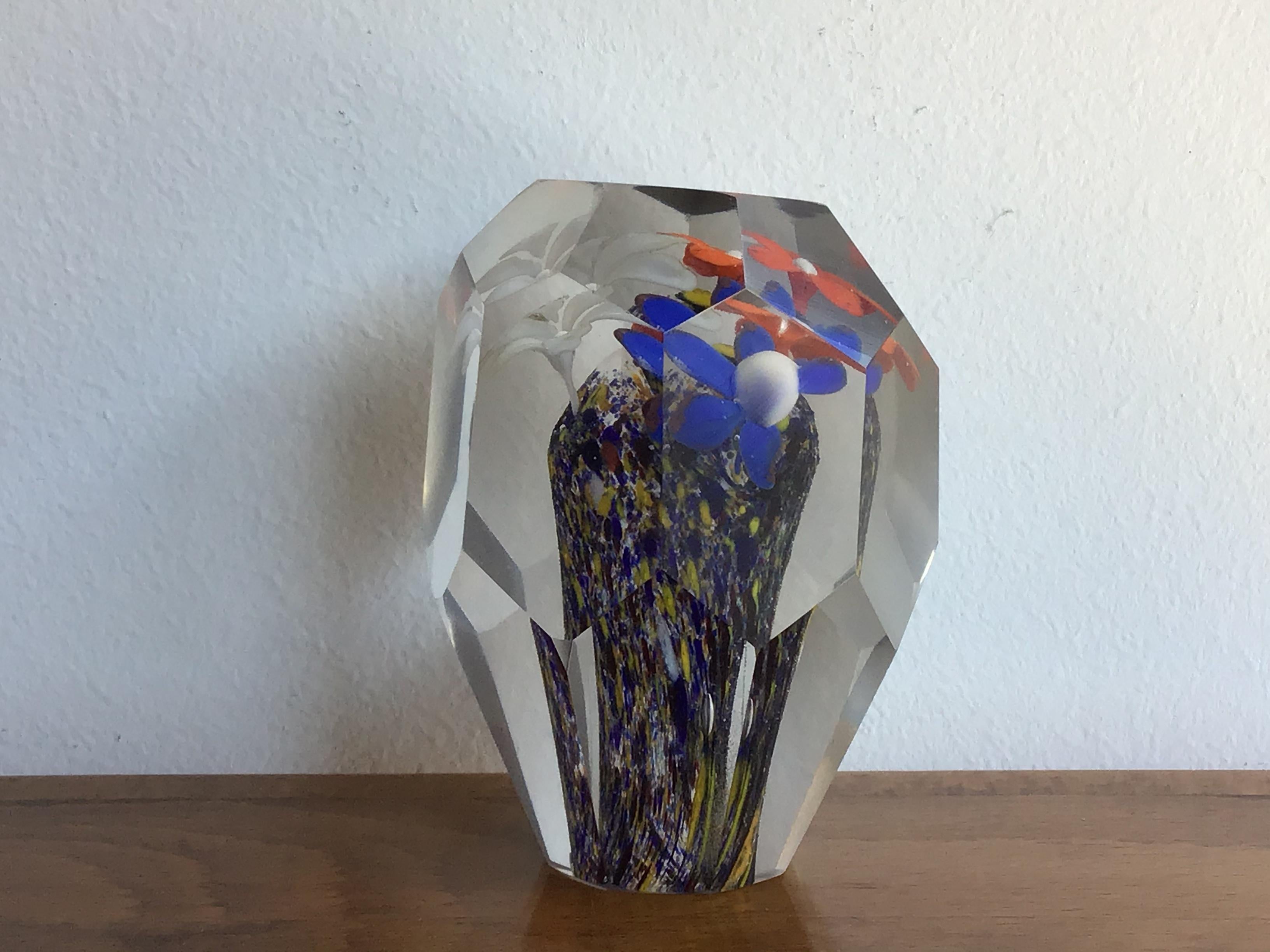 Seguso Paperweight Murano Glass 1950 Italy For Sale 2