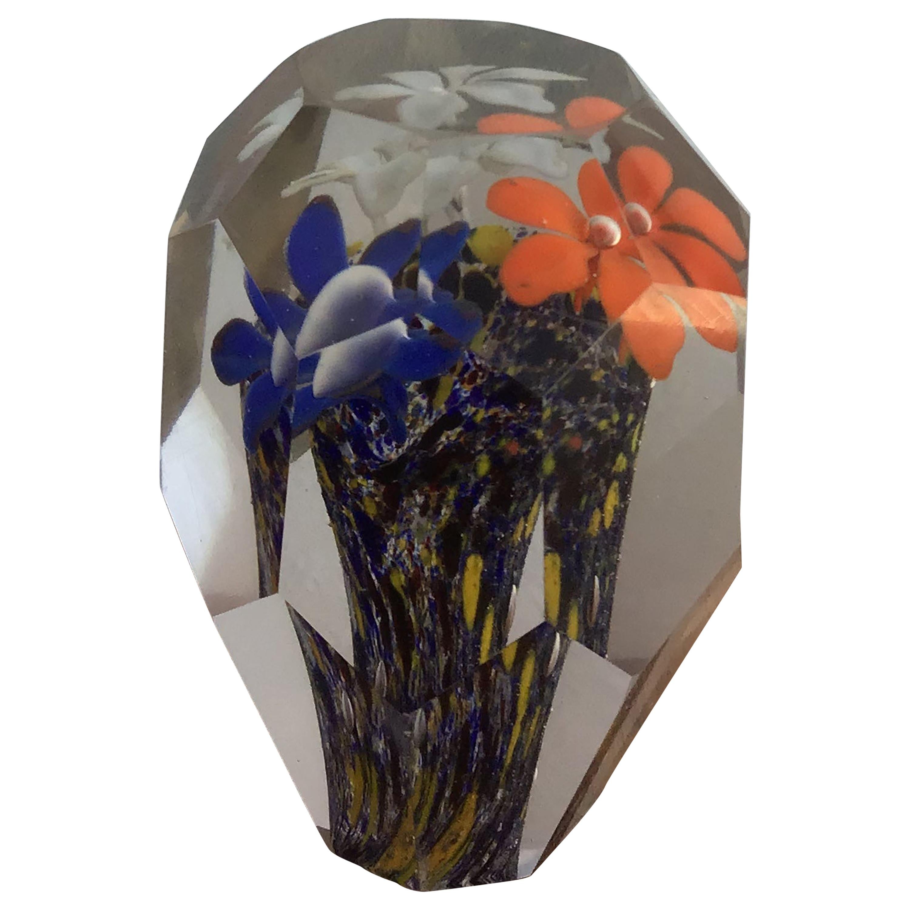 Seguso Paperweight Murano Glass 1950 Italy For Sale